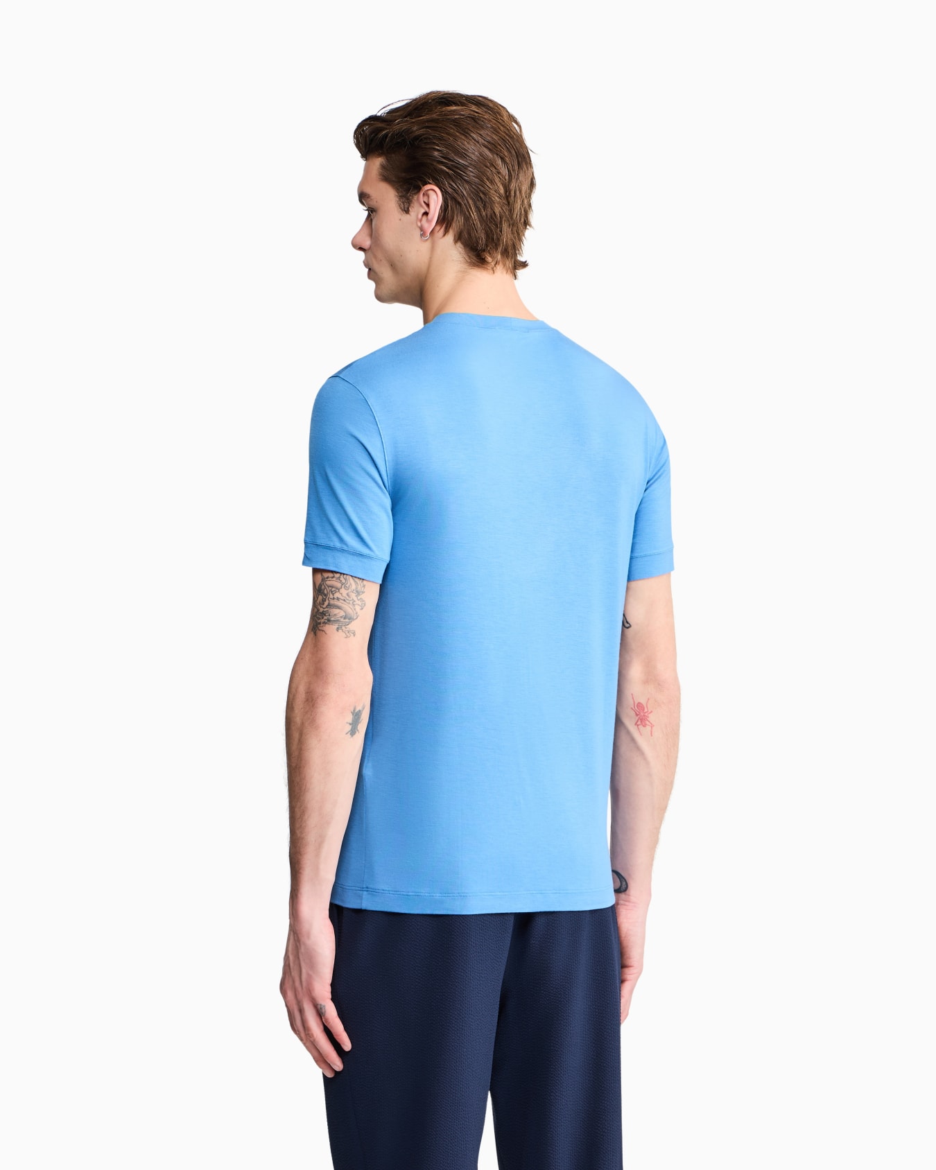 ASV crew-neck T-shirt in stretch viscose jersey Slide 5