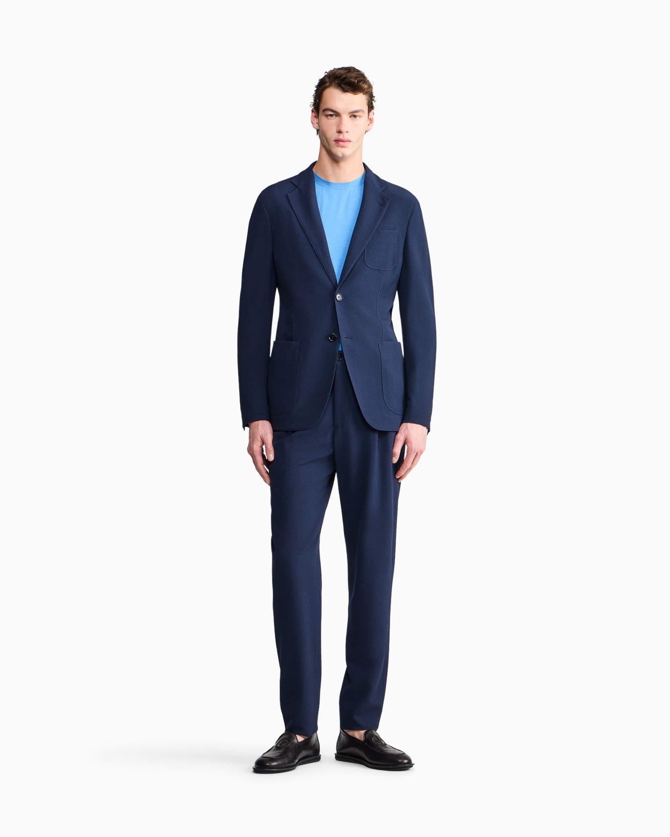 ASV crew-neck T-shirt in stretch viscose jersey Slide 1