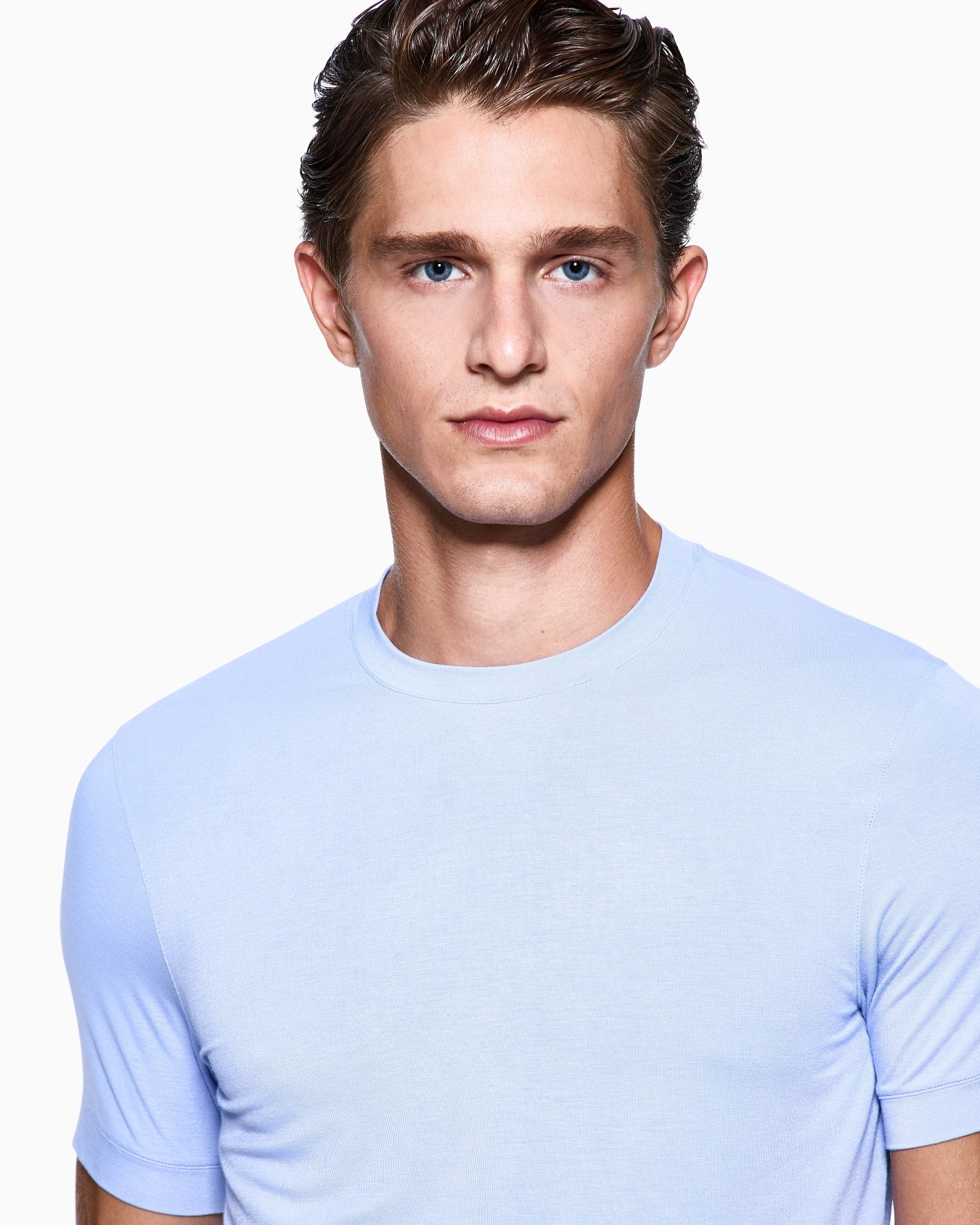 ASV crew-neck T-shirt in stretch viscose jersey Slide 4