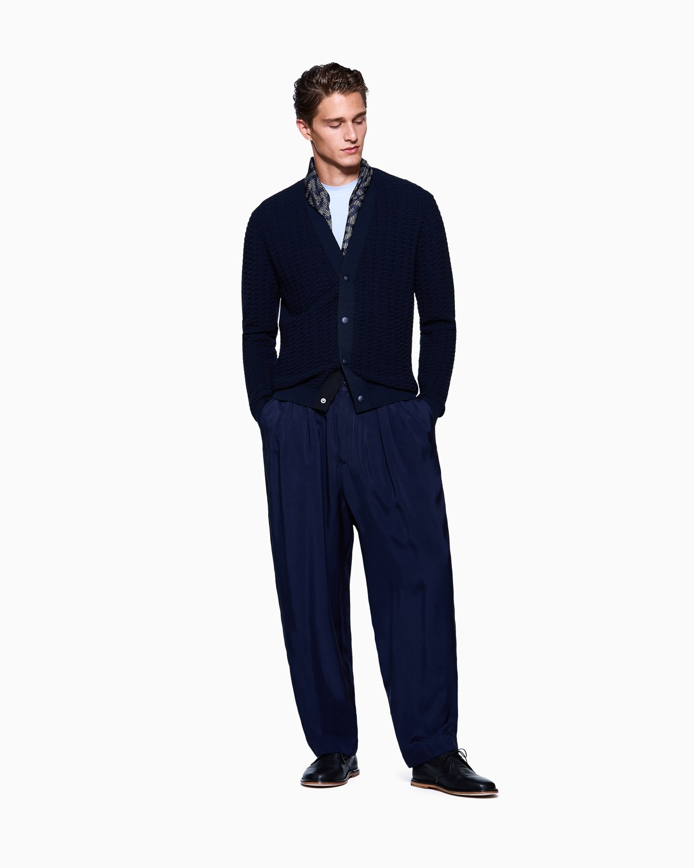 ASV crew-neck T-shirt in stretch viscose jersey Slide 1