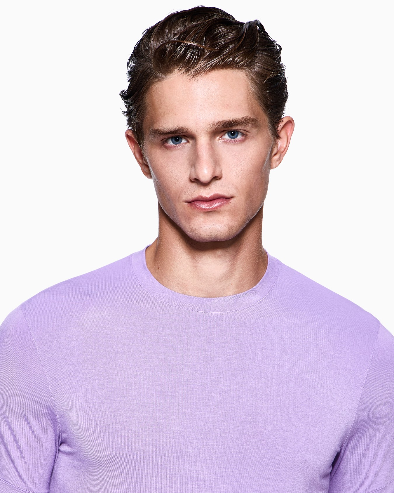 ASV crew-neck T-shirt in stretch viscose jersey Slide 4