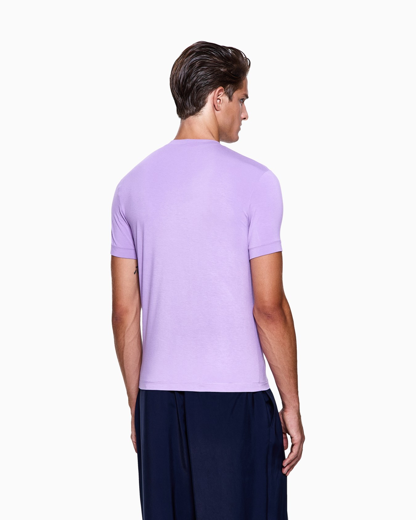 ASV crew-neck T-shirt in stretch viscose jersey Slide 2