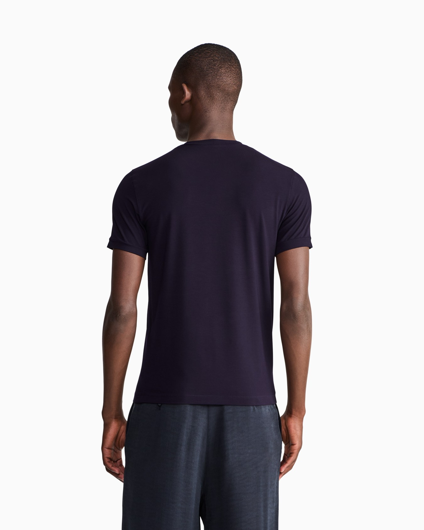 T-shirt ras-du-cou en jersey de viscose stretch  Diapositive 5