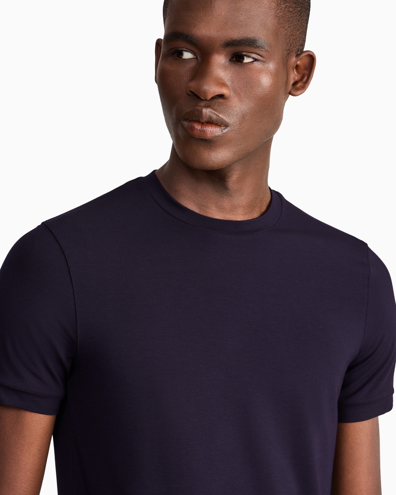 T-shirt ras-du-cou en jersey de viscose stretch  Diapositive 6