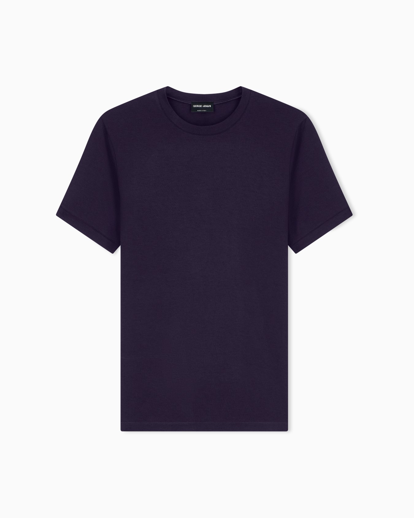 T-shirt ras-du-cou en jersey de viscose stretch  Diapositive 0