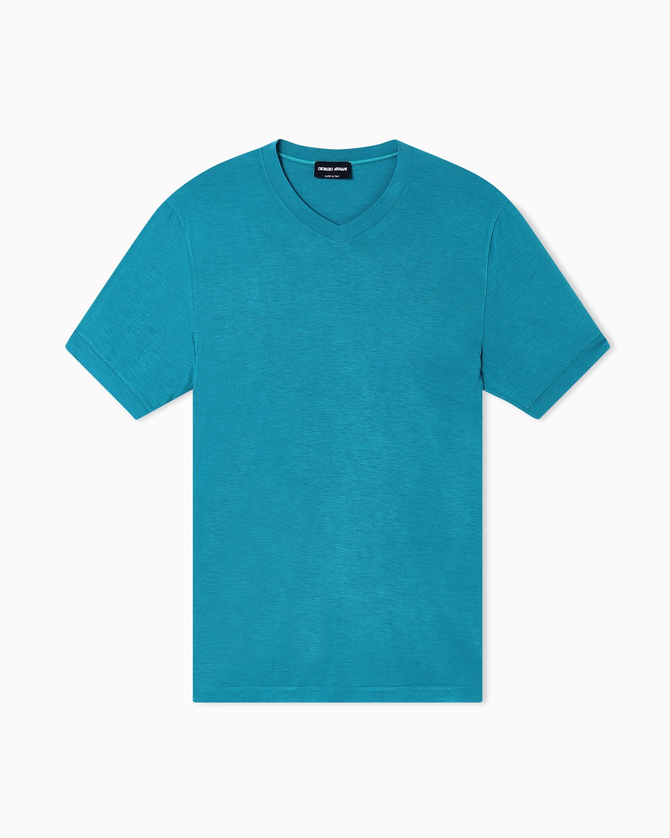 Stretch viscose jersey, V-neck Icon T-shirt Slide 0