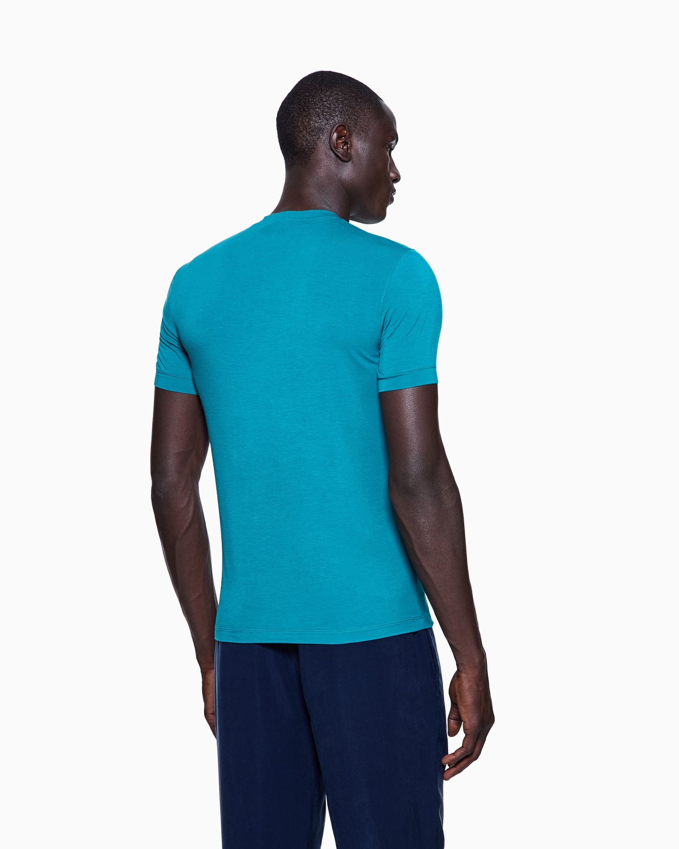 Stretch viscose jersey, V-neck Icon T-shirt Slide 2
