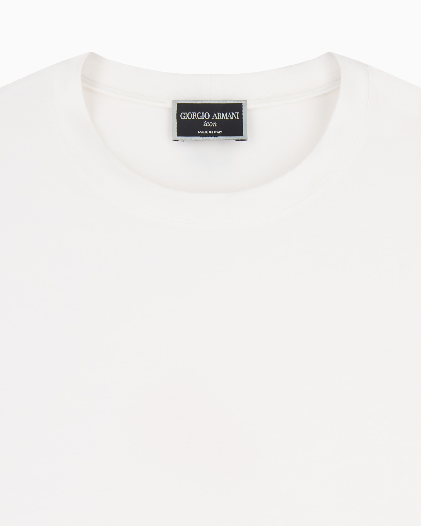 Icon Crew-neck T-shirt in stretch viscose jersey Slide 2