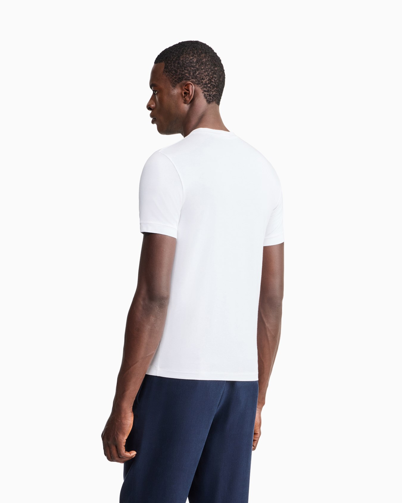 Icon Crew-neck T-shirt in stretch viscose jersey Slide 5