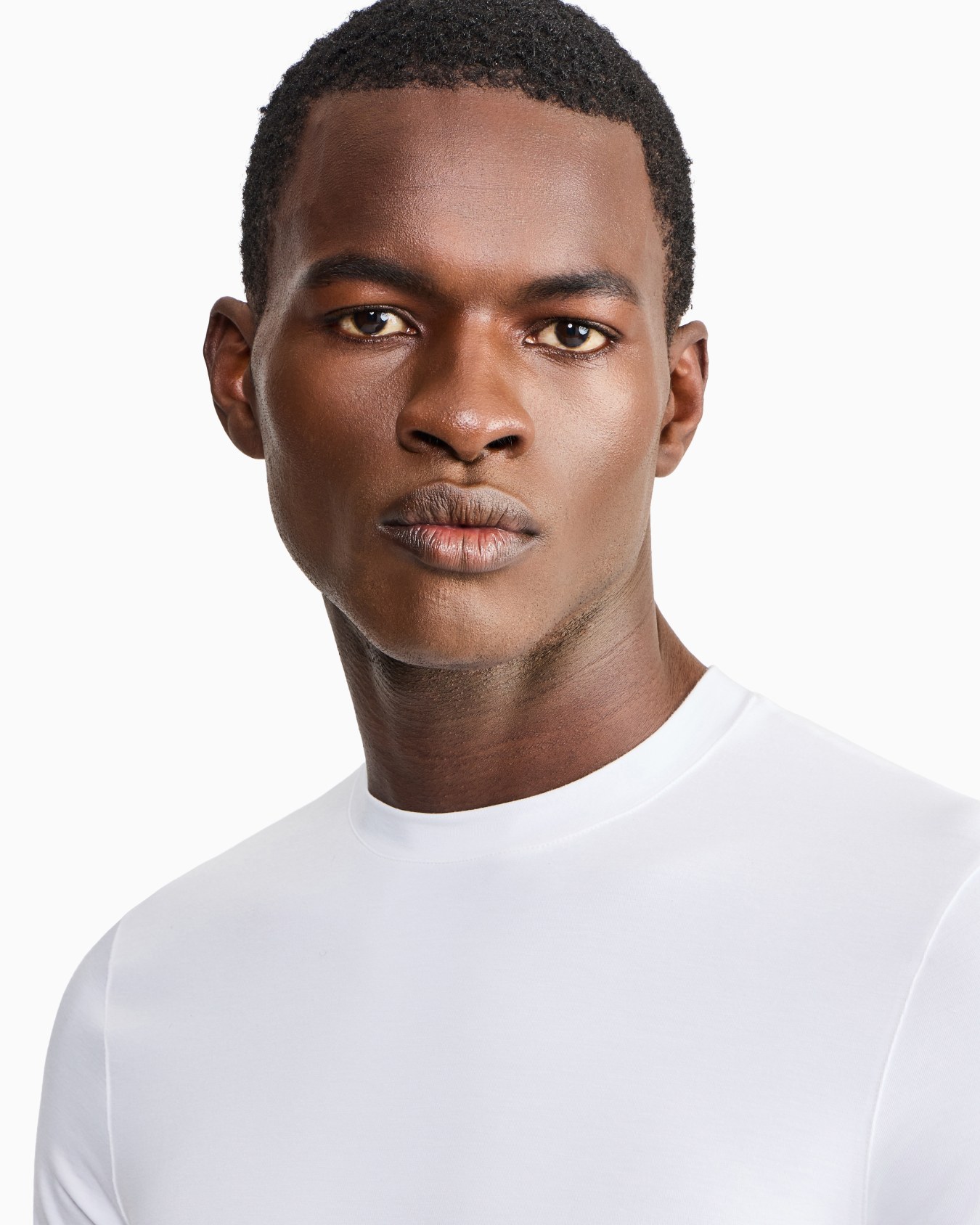 Icon Crew-neck T-shirt in stretch viscose jersey Slide 6