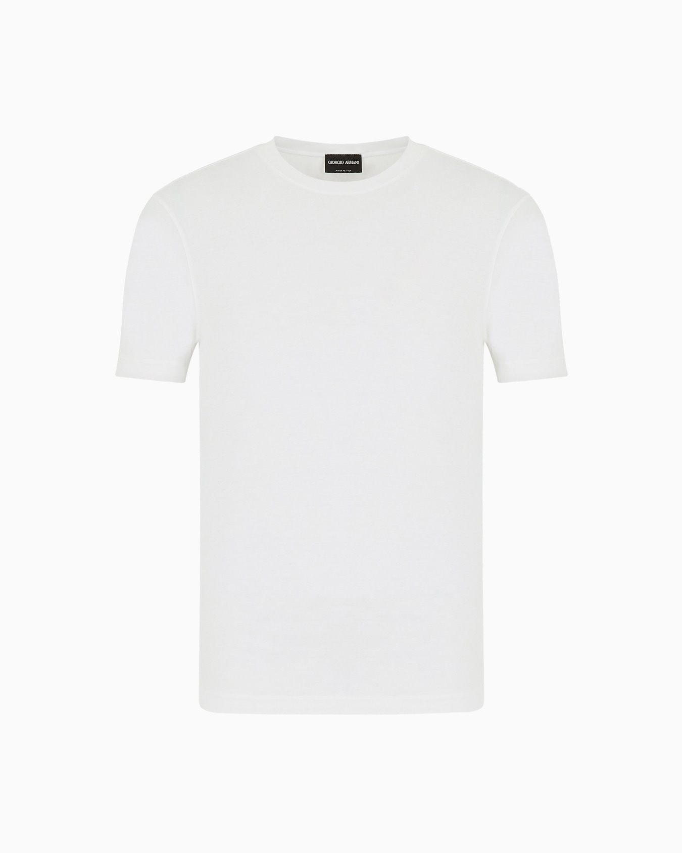 Icon Crew-neck T-shirt in stretch viscose jersey Slide 0