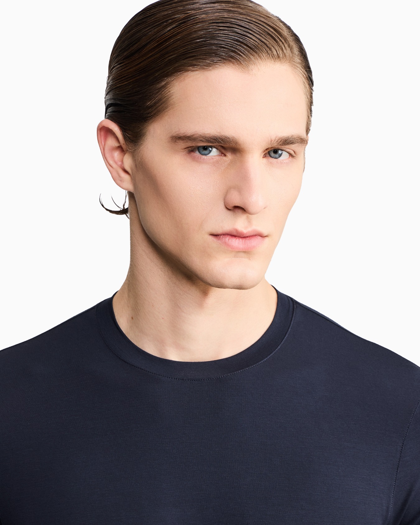 Icon Crew-neck T-shirt in stretch viscose jersey Diapositiva 6