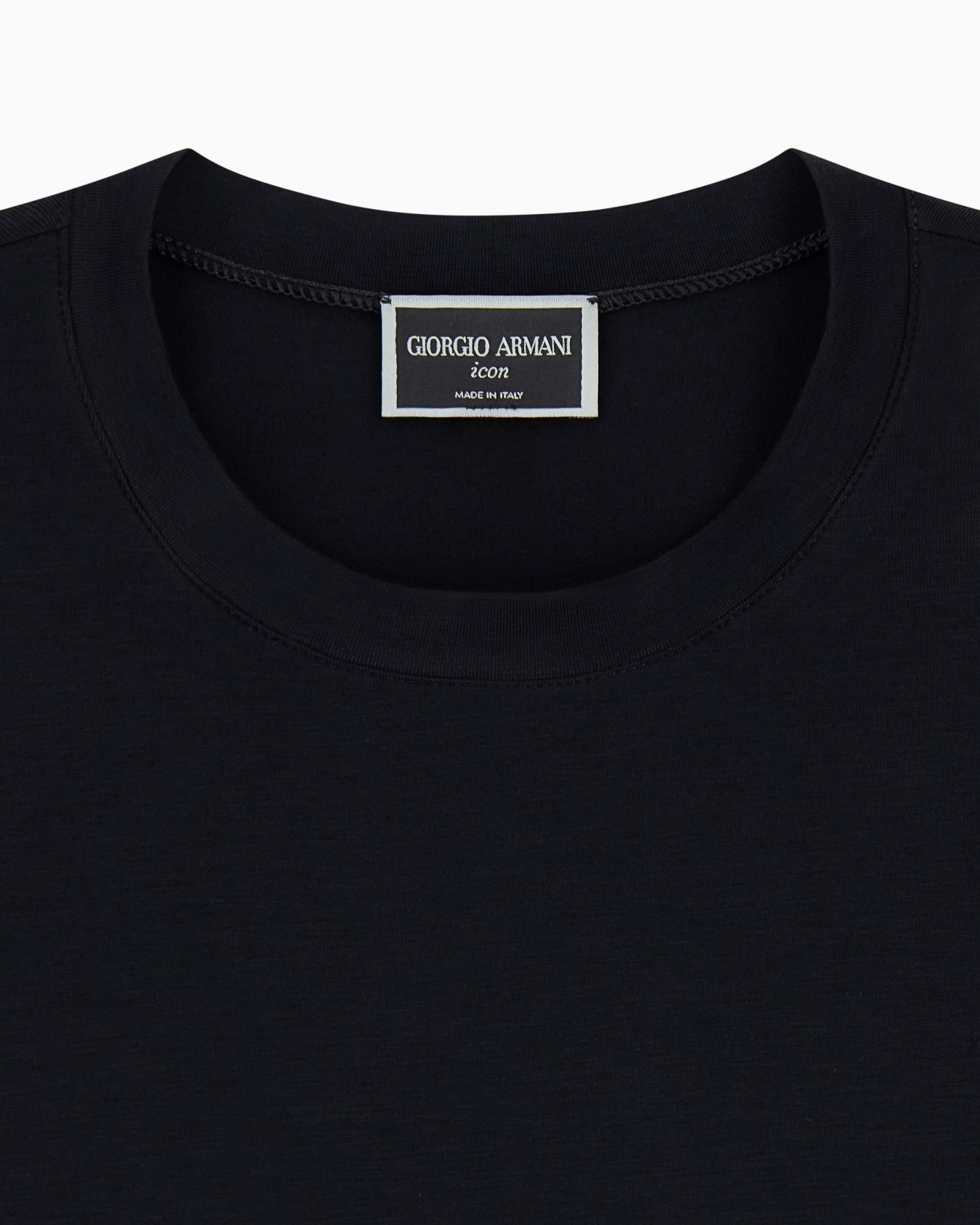 Icon Crew-neck T-shirt in stretch viscose jersey Slide 4