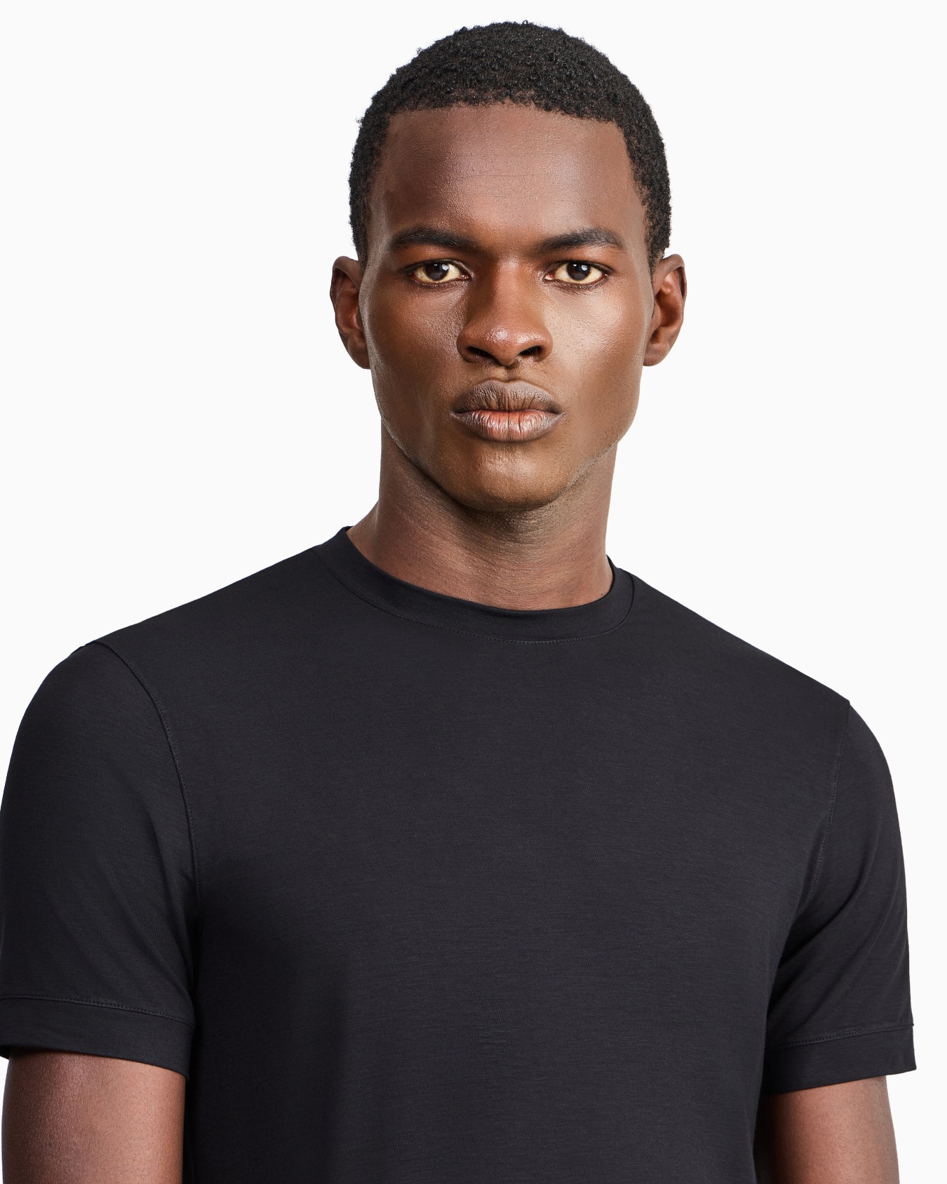 Icon Crew-neck T-shirt in stretch viscose jersey Slide 6