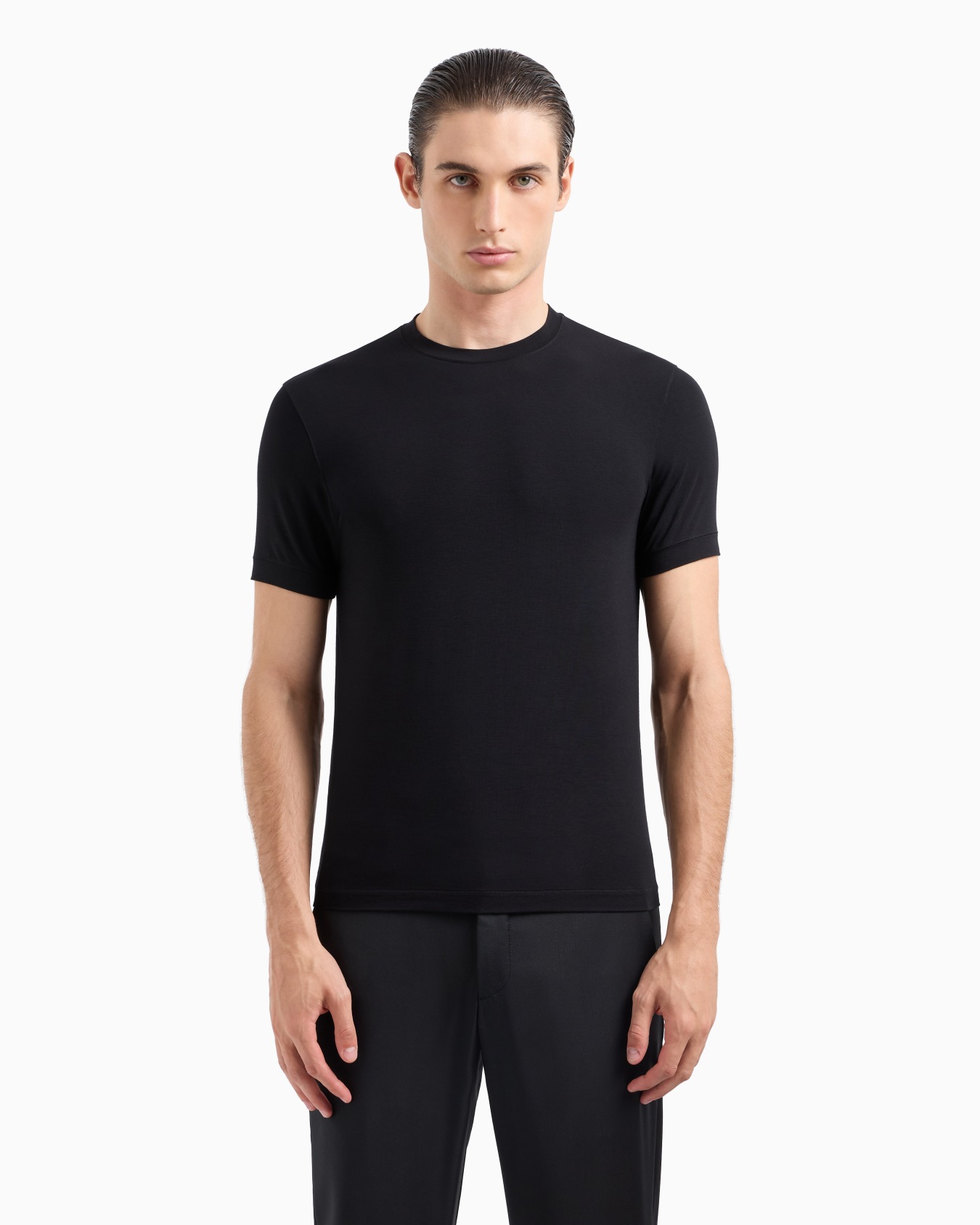 T-shirt girocollo Icon in jersey di viscosa stretch Slide 3
