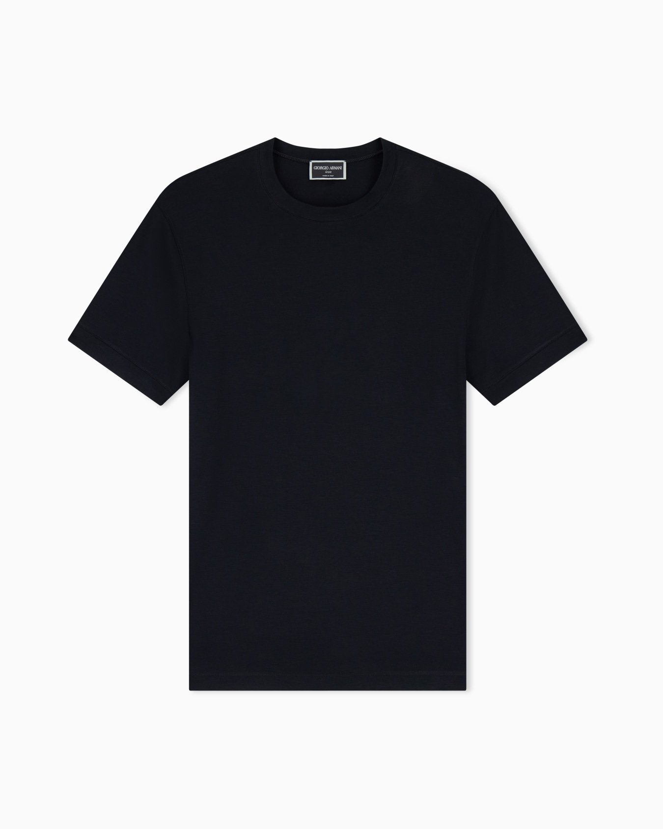 Icon Crew-neck T-shirt in stretch viscose jersey Slide 0