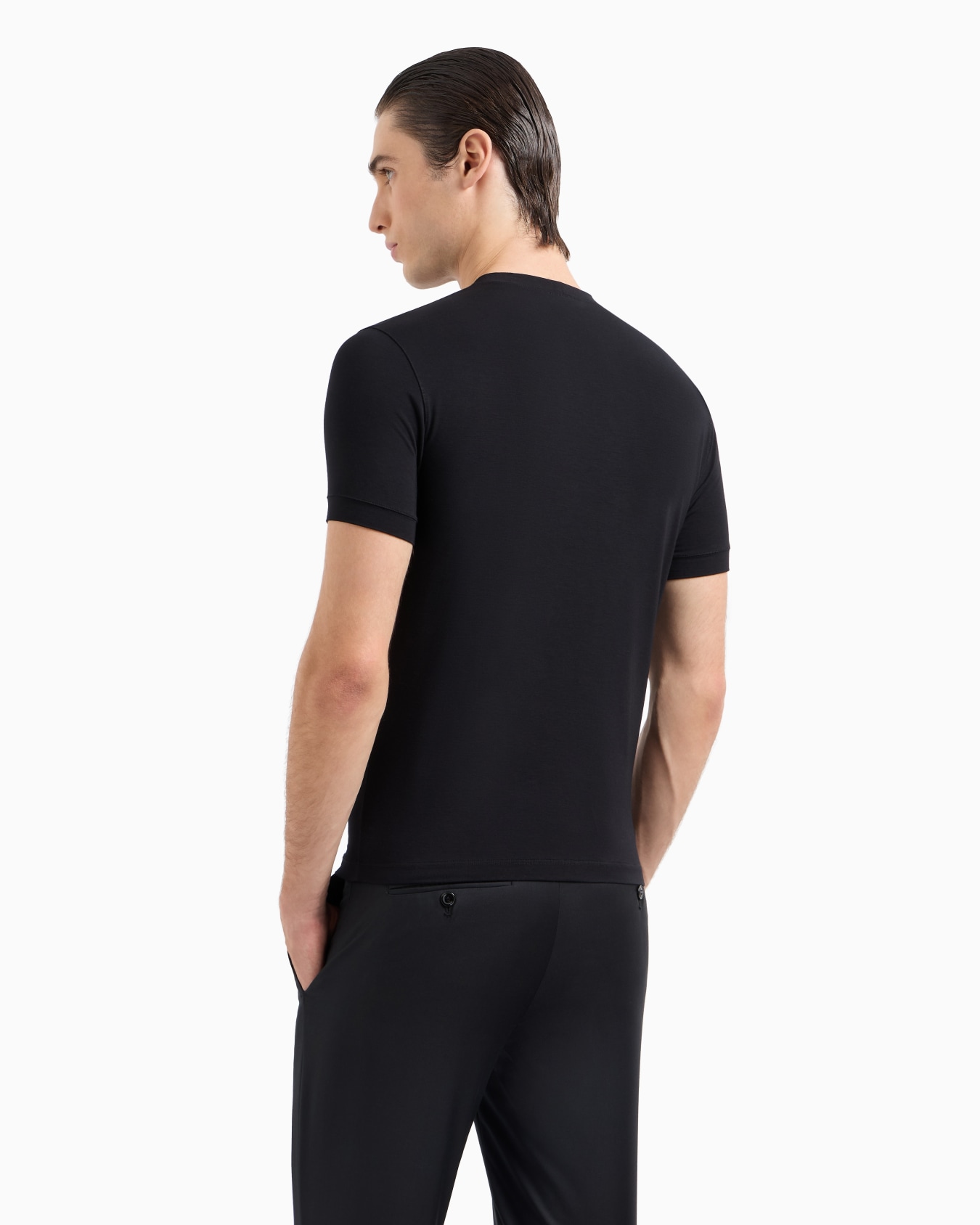 T-shirt girocollo Icon in jersey di viscosa stretch Slide 2