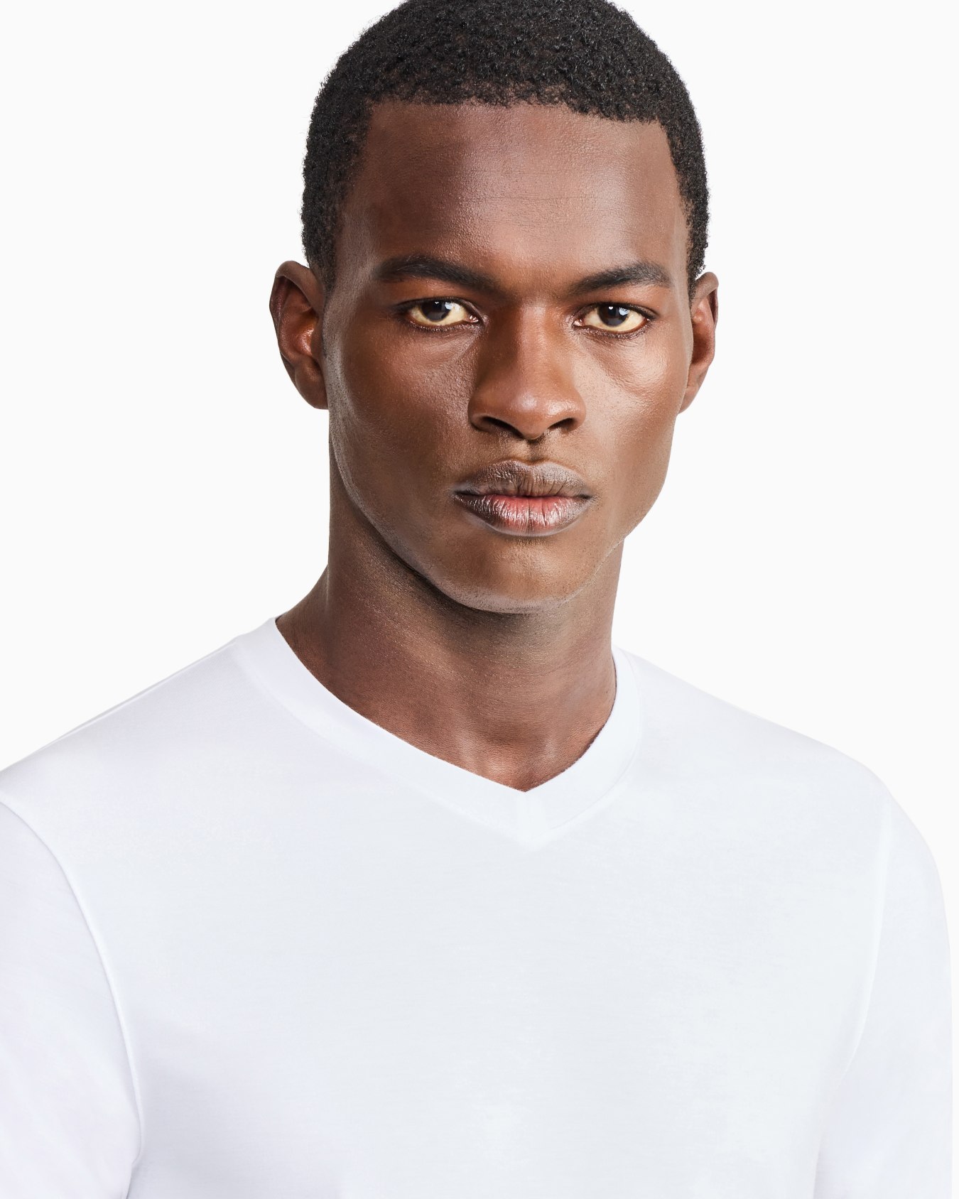 Camiseta Icon de punto de viscosa elástica con cuello de pico Diapositiva 6