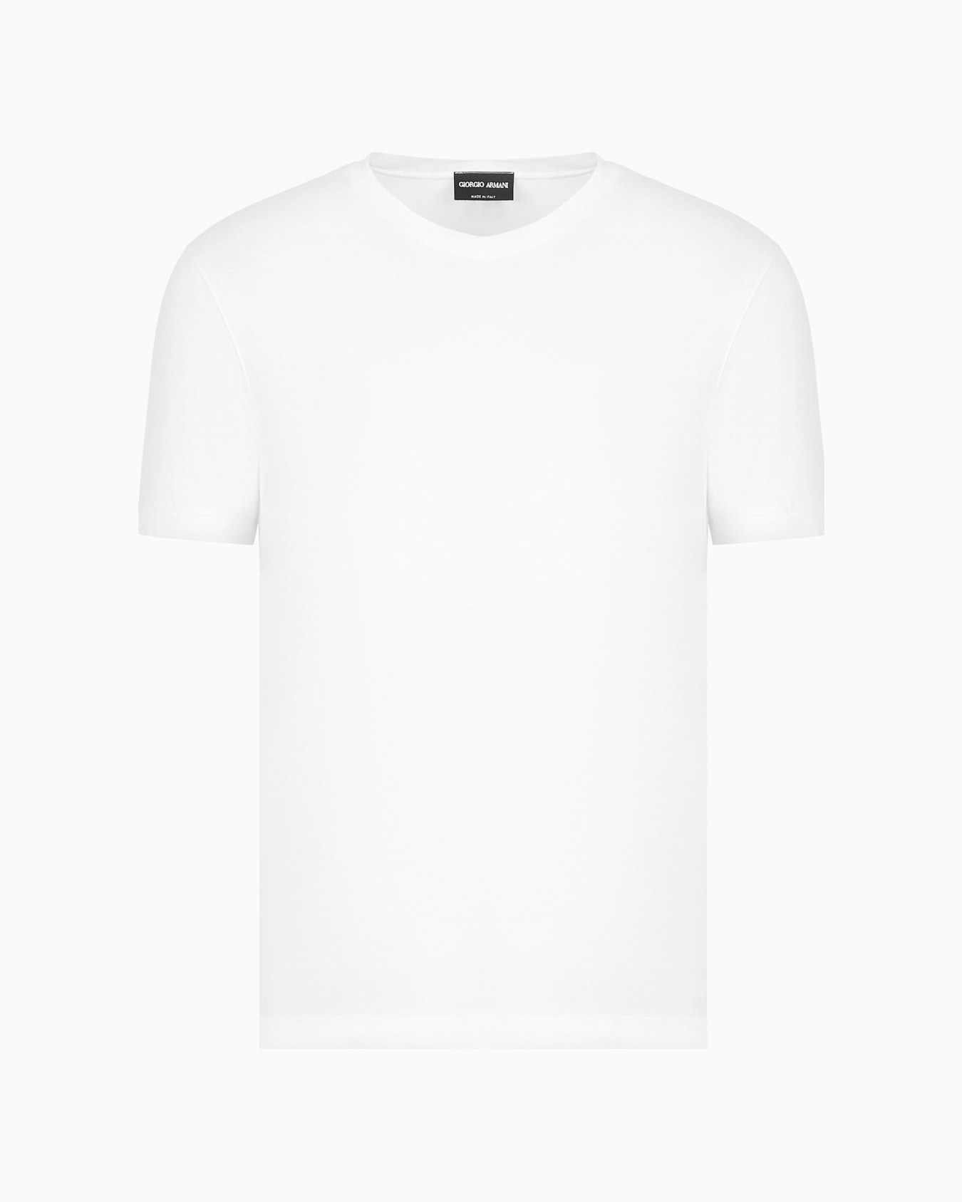 V-neck T-shirt Icon in stretch viscose jersey Slide 0