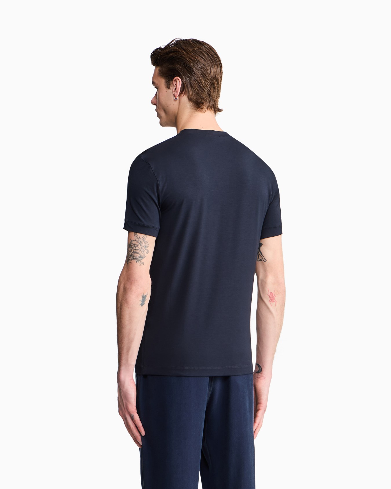 Icon 스트레치 비스코스 저지 브이넥 티셔츠 슬라이드 5