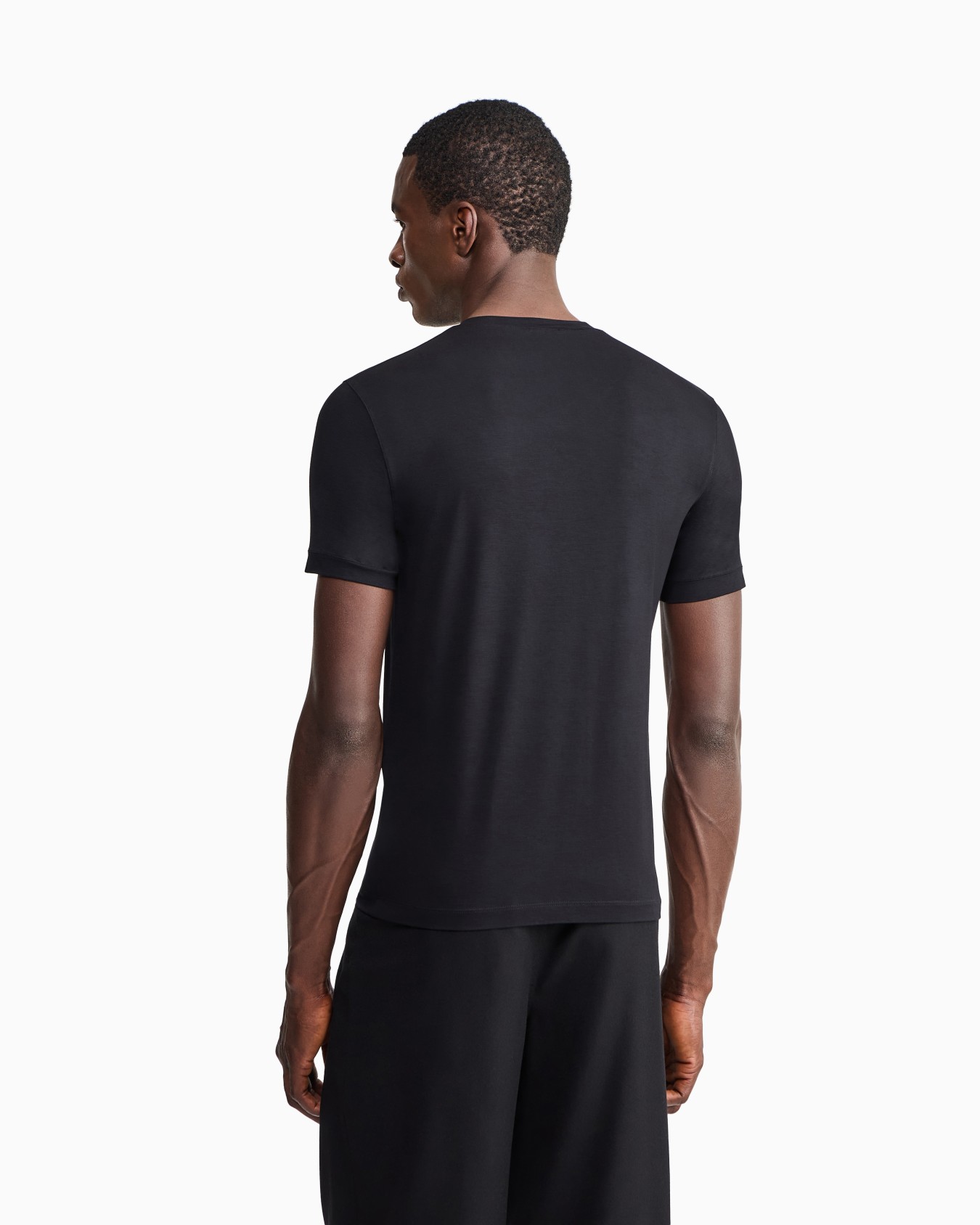 V-neck T-shirt Icon in stretch viscose jersey Slide 5