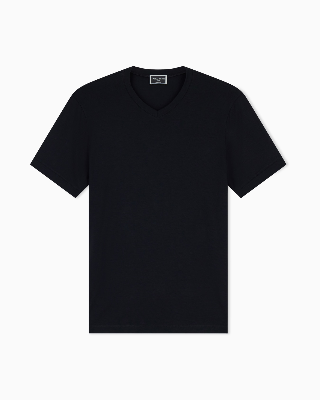 V-neck T-shirt Icon in stretch viscose jersey Slide 0
