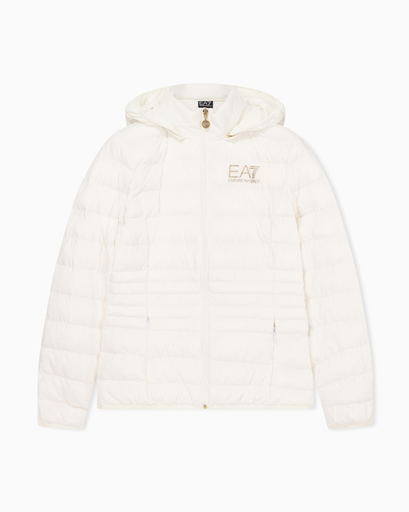 Giacca imbottita Core Lady in tessuto tecnico riciclato con cappuccio Slide 0