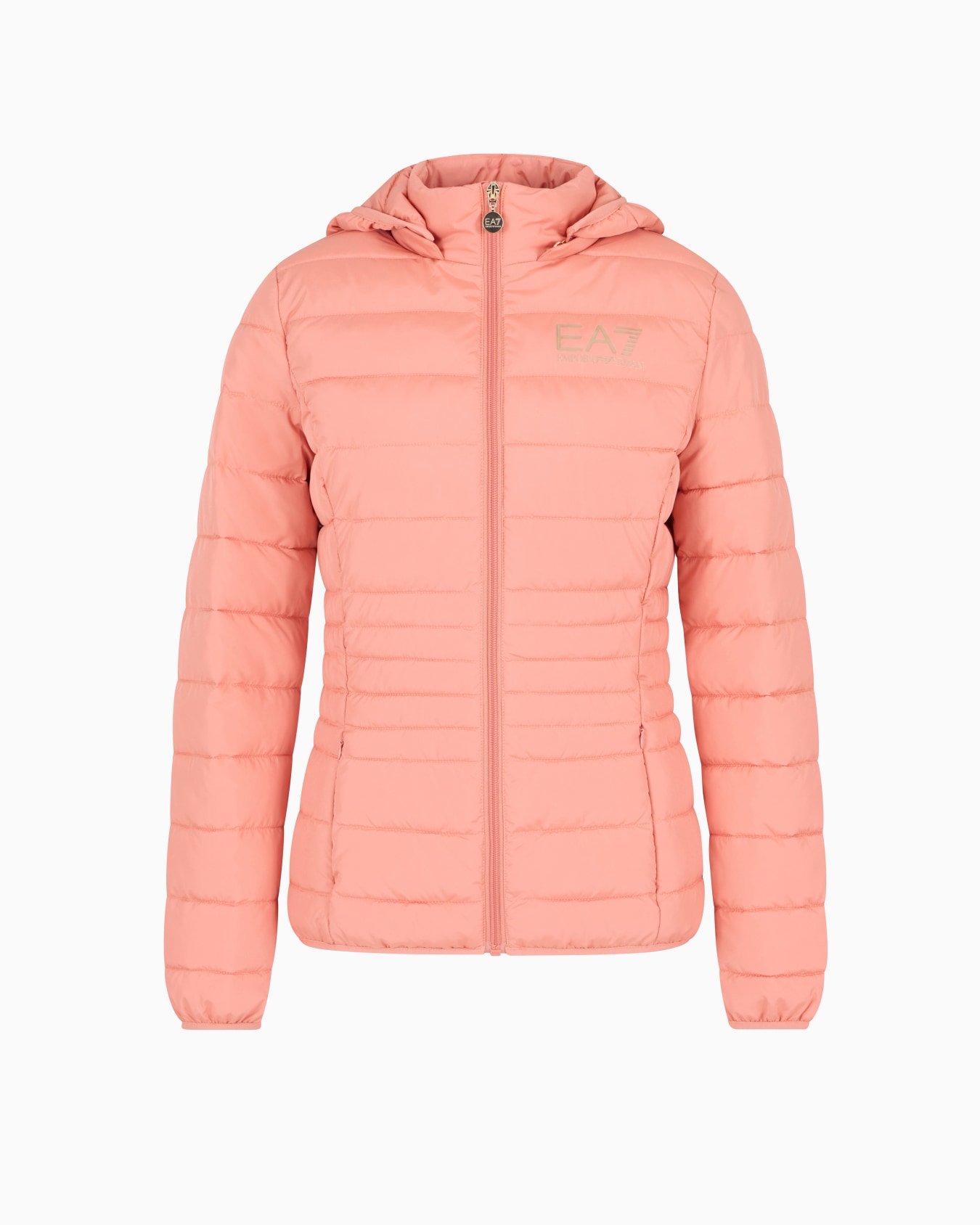Core Lady recycled technical fabric padded hooded jacket Slide 0