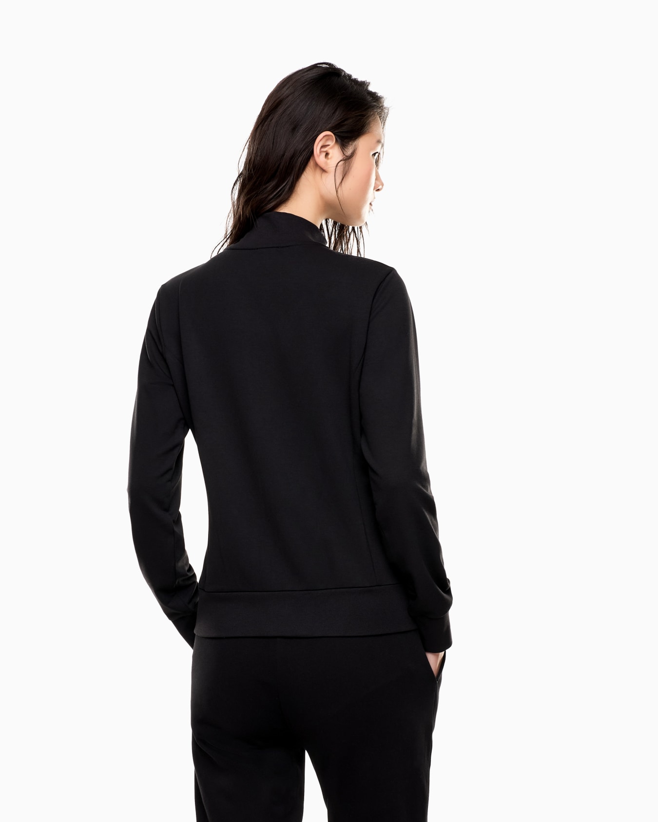 Evolution stretch-viscose blend zip-up sweatshirt Slide 2