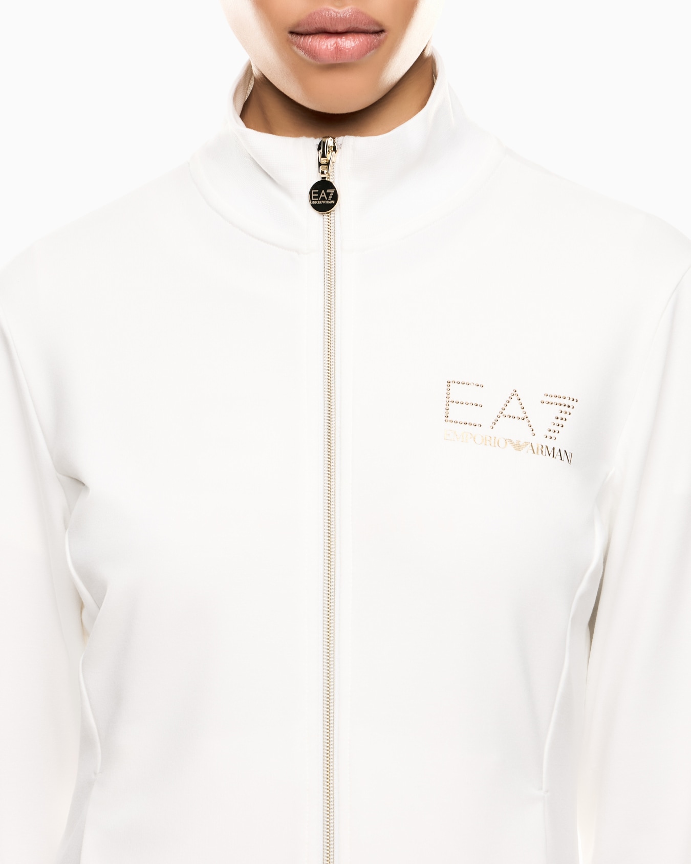 Evolution stretch-viscose blend zip-up sweatshirt Slide 4