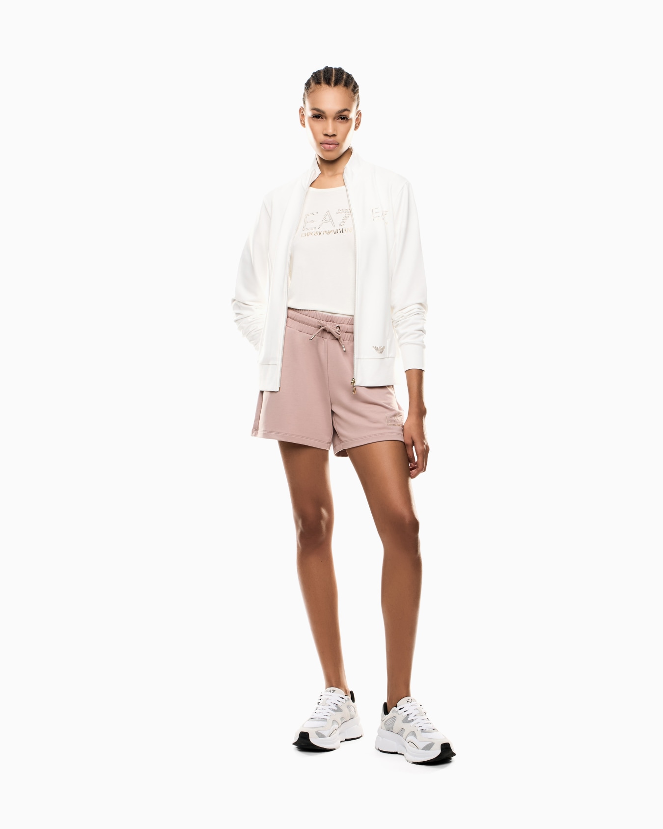 Evolution stretch-viscose blend zip-up sweatshirt Slide 1