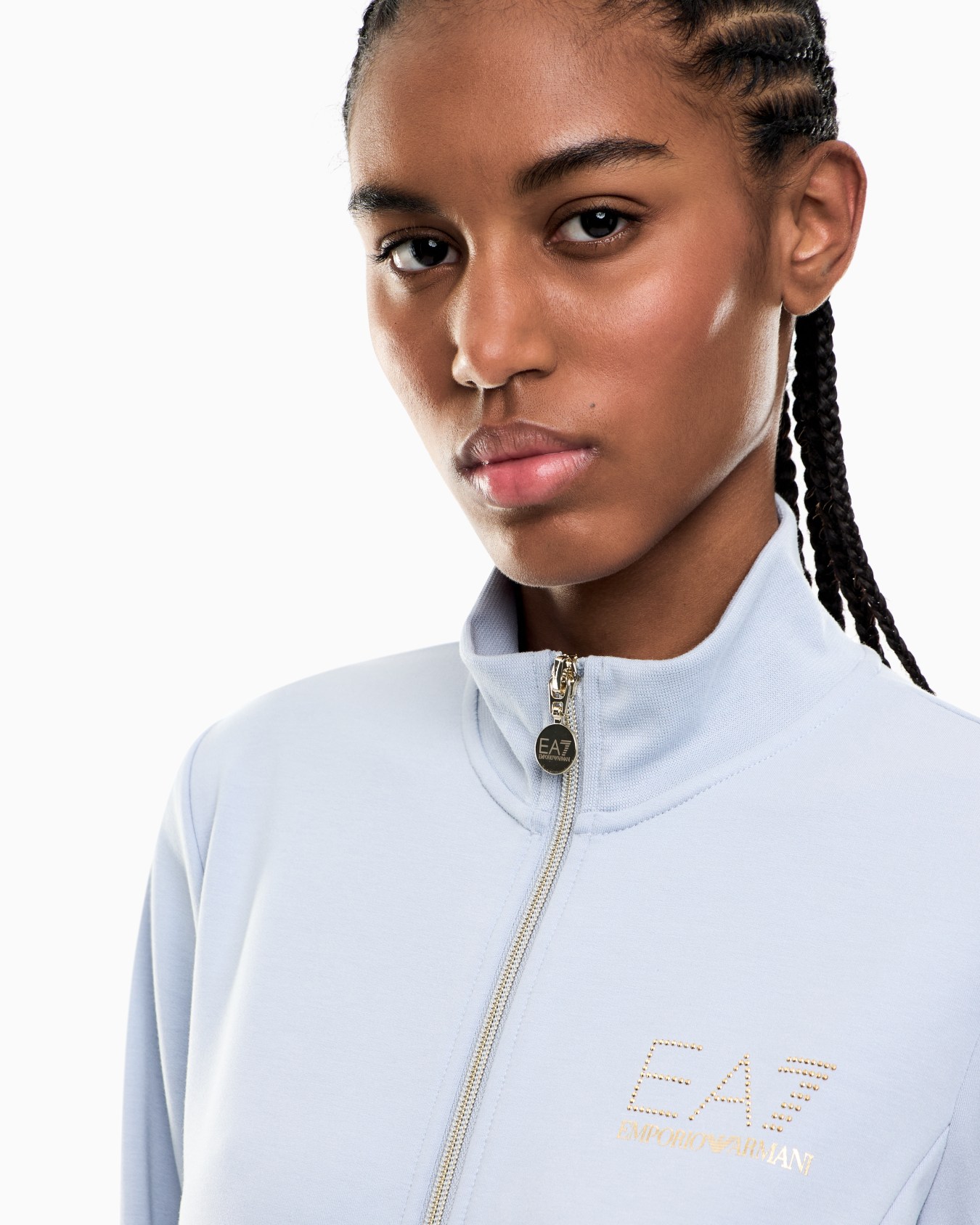 Evolution stretch-viscose blend zip-up sweatshirt Slide 4