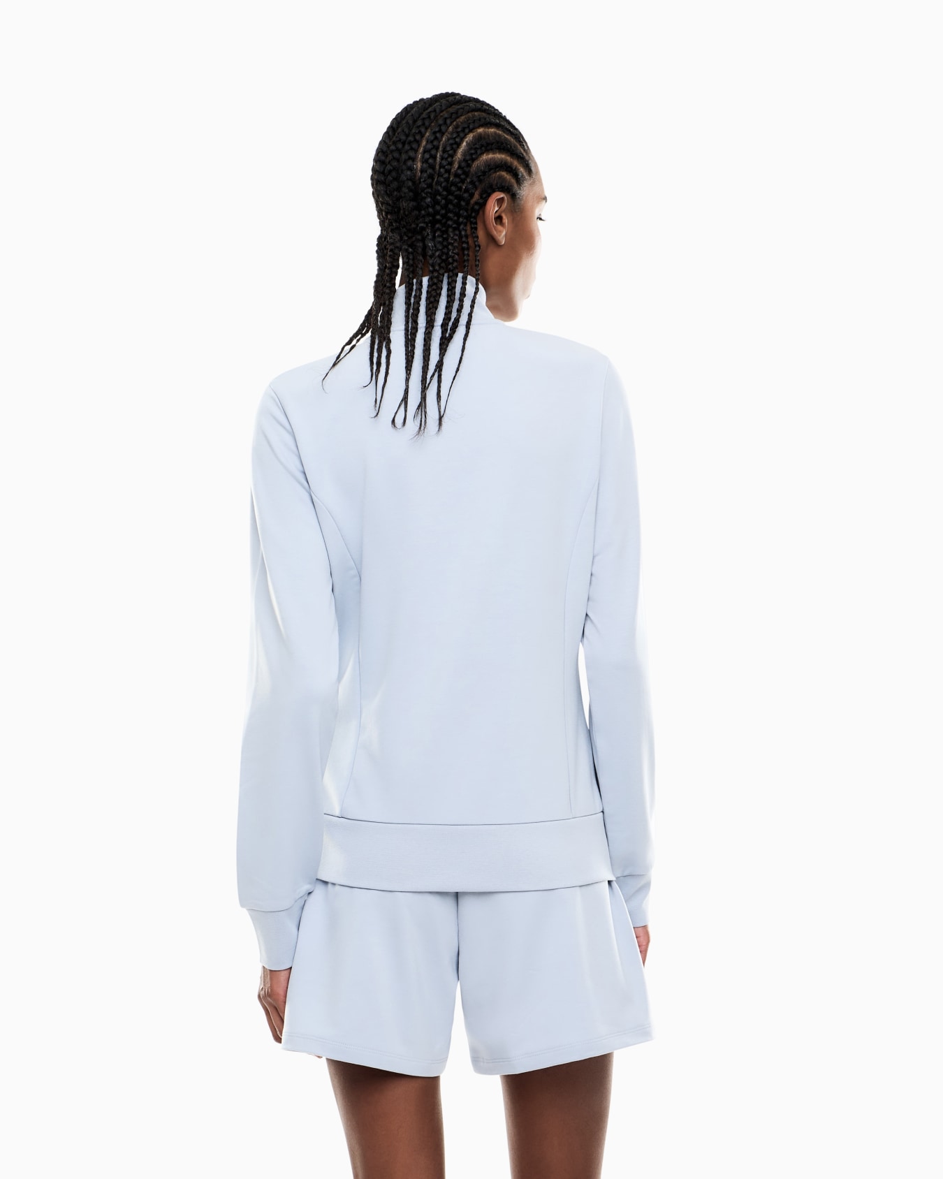 Evolution stretch-viscose blend zip-up sweatshirt Slide 2