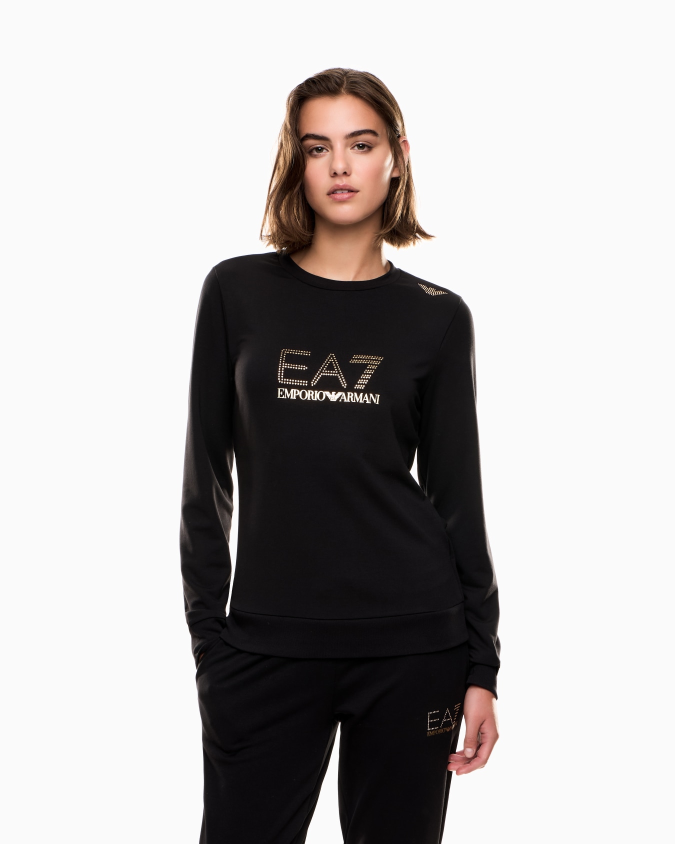 Sweat-shirt ras-du-cou en viscose mélangée stretch Evolution Diapositive 3