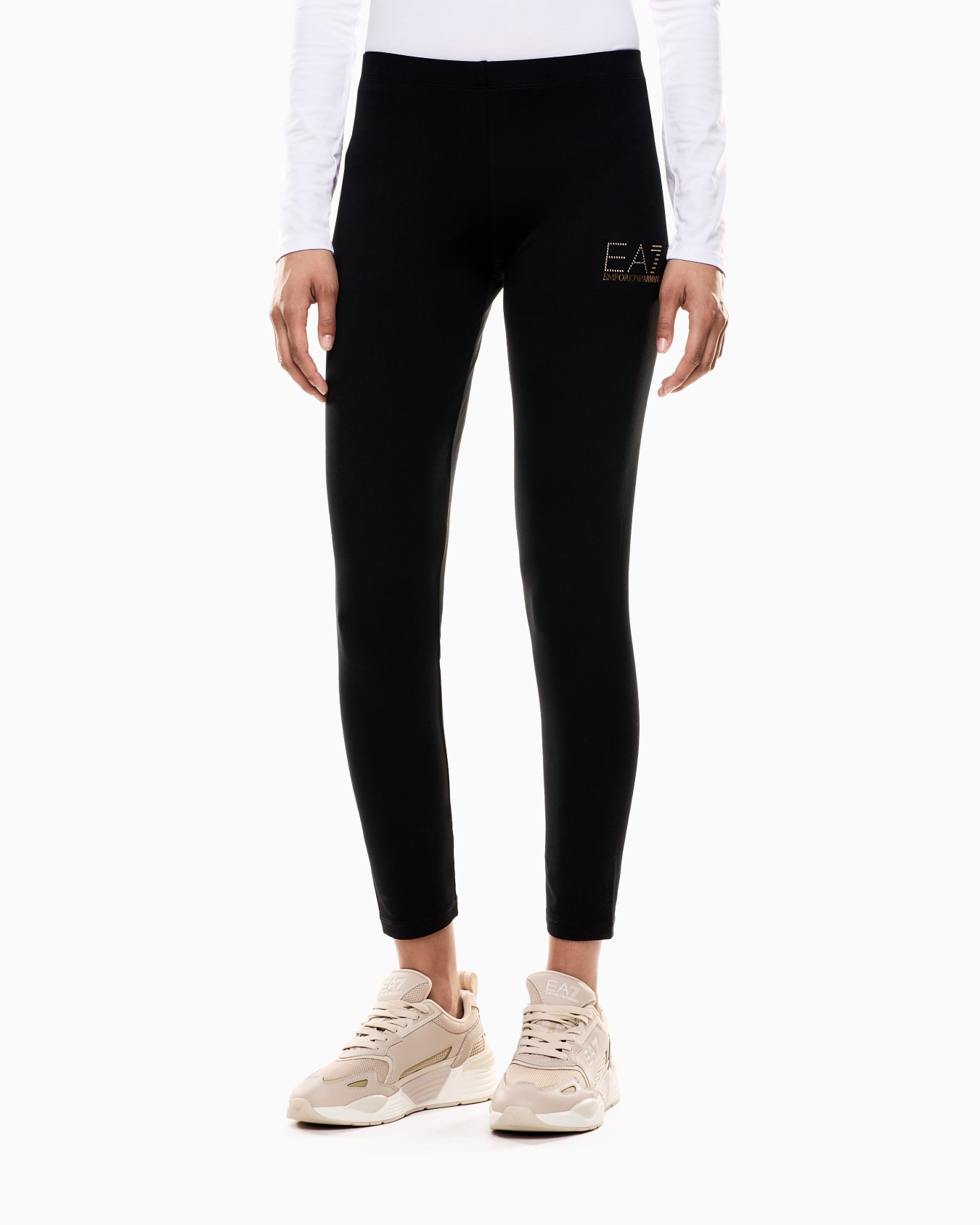 Evolution stretch cotton-jersey leggings Slide 3