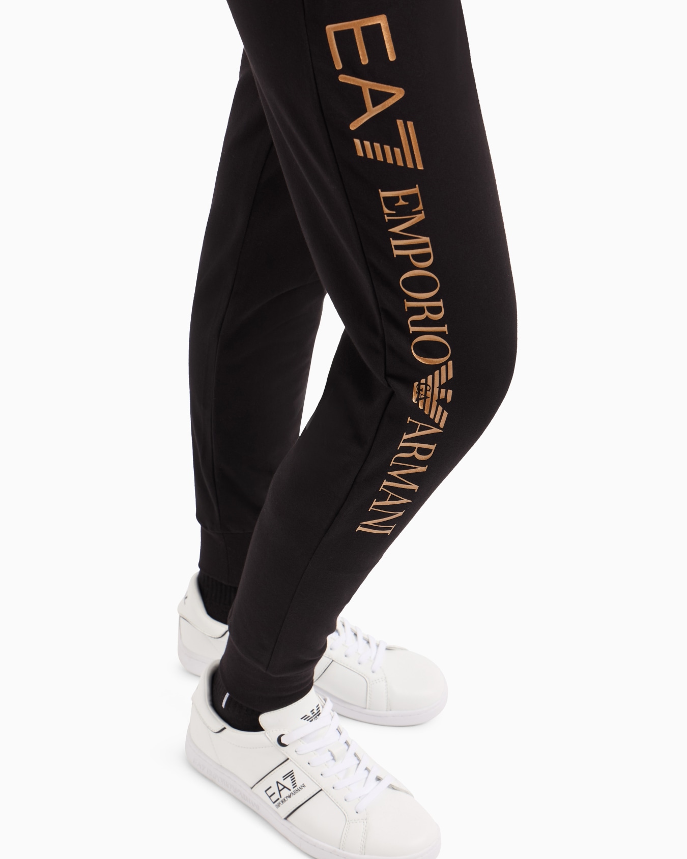 Shiny stretch-cotton joggers Slide 4