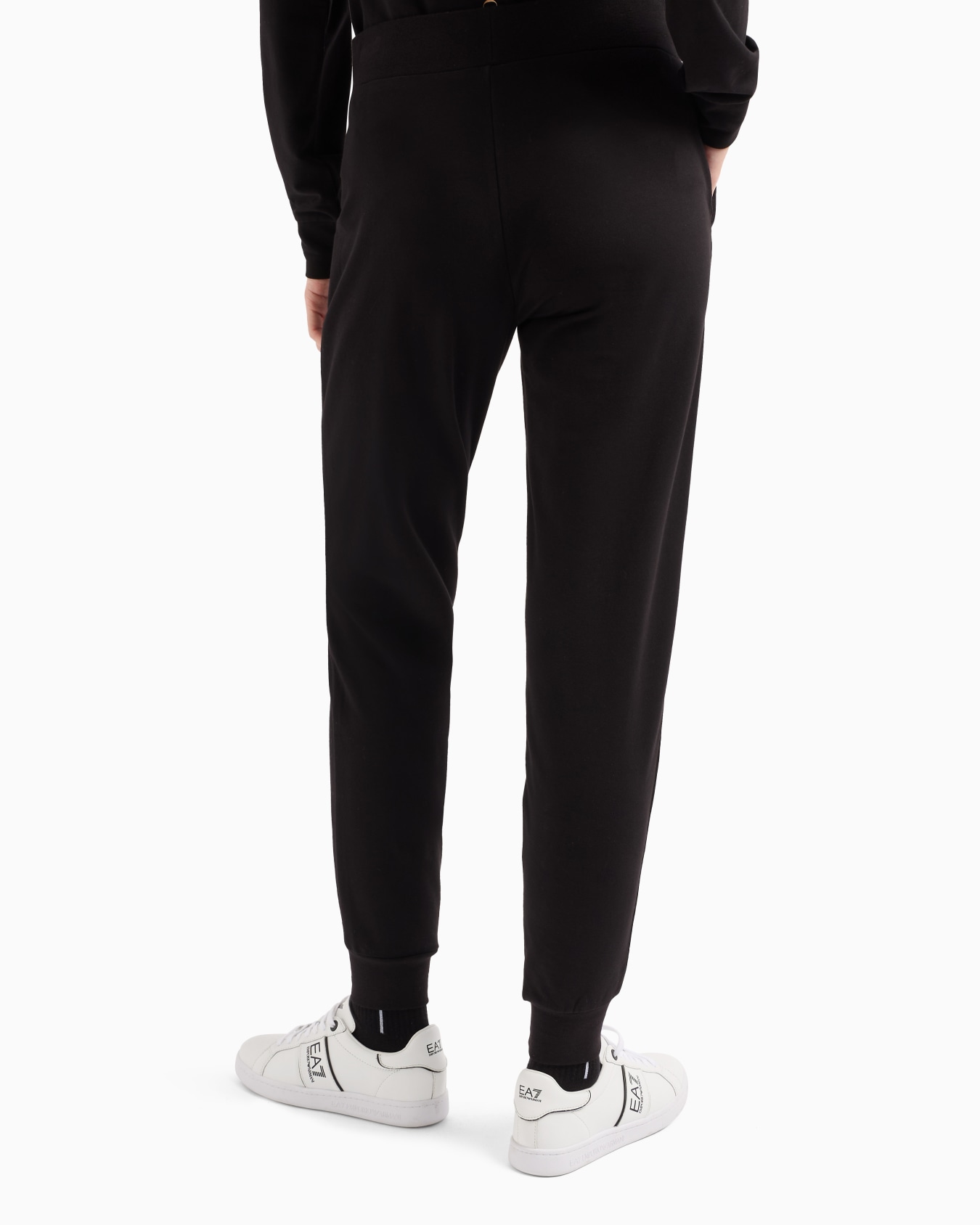 Shiny stretch-cotton joggers Slide 2