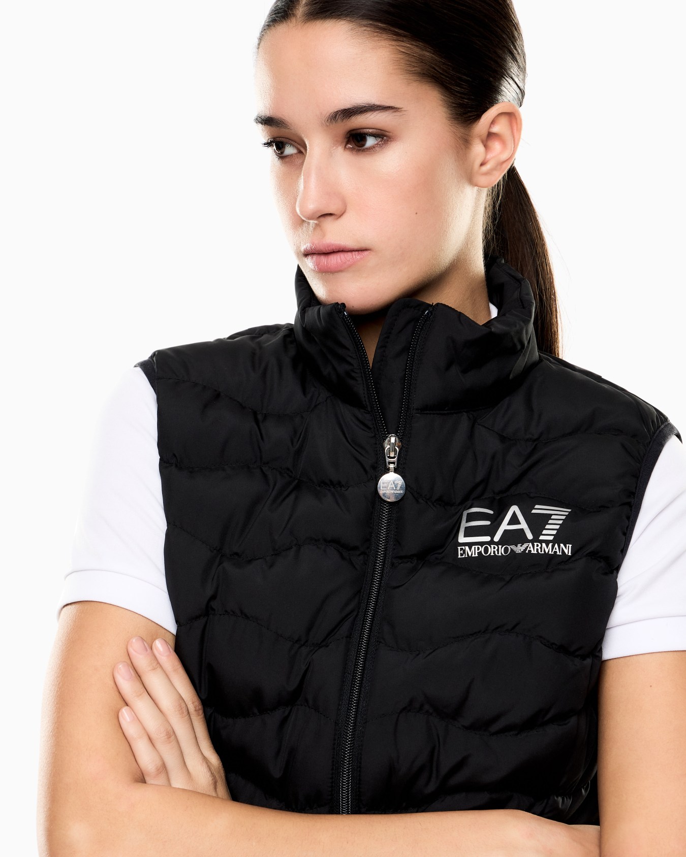 Core Lady nylon packable padded gilet Slide 4