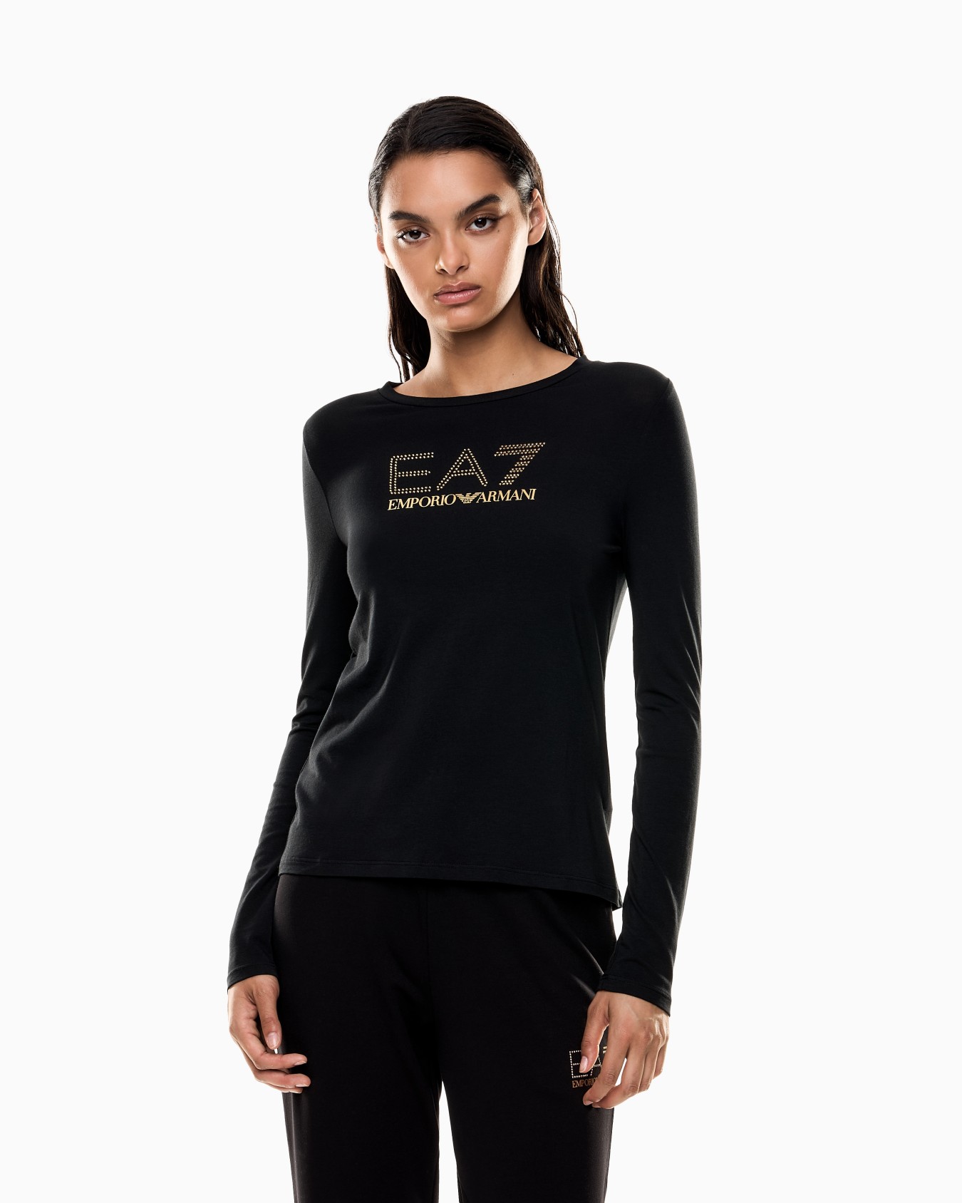 Evolution stretch cotton and modal long-sleeved T-shirt Slide 3