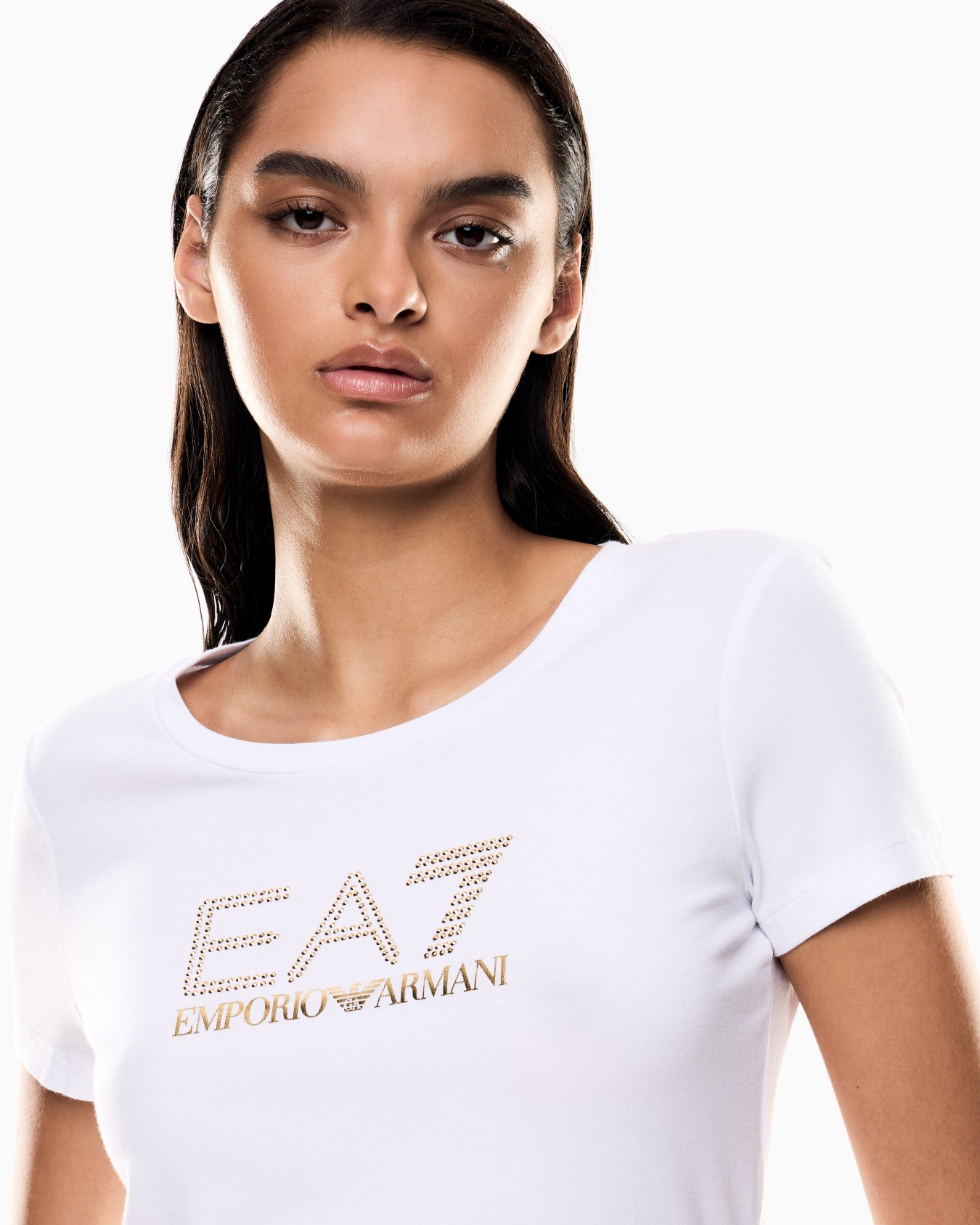 T-shirt grand logo Evolution en mélange de coton et modal stretch Diapositive 4