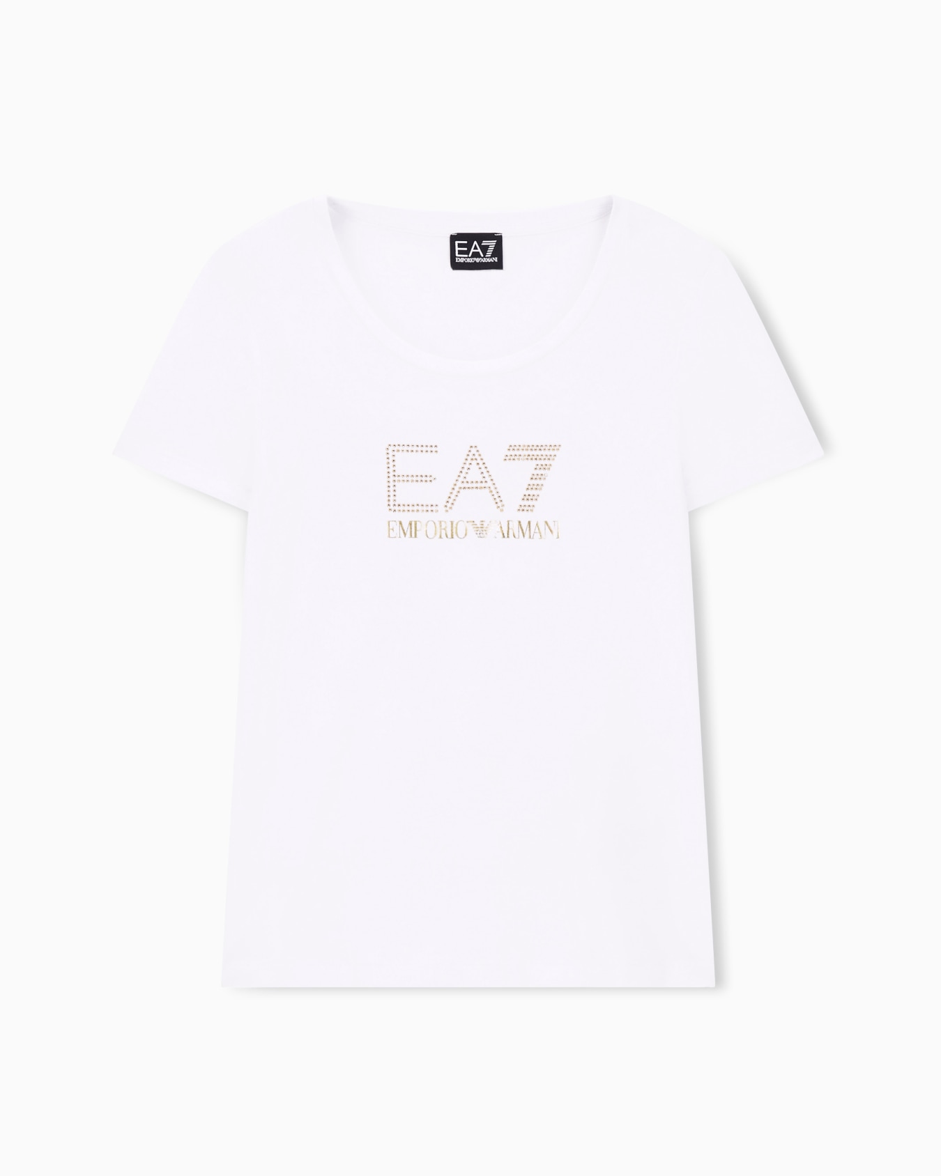 Camiseta de mezcla de algodón y modal elástico con maxilogotipo Evolution Diapositiva 0