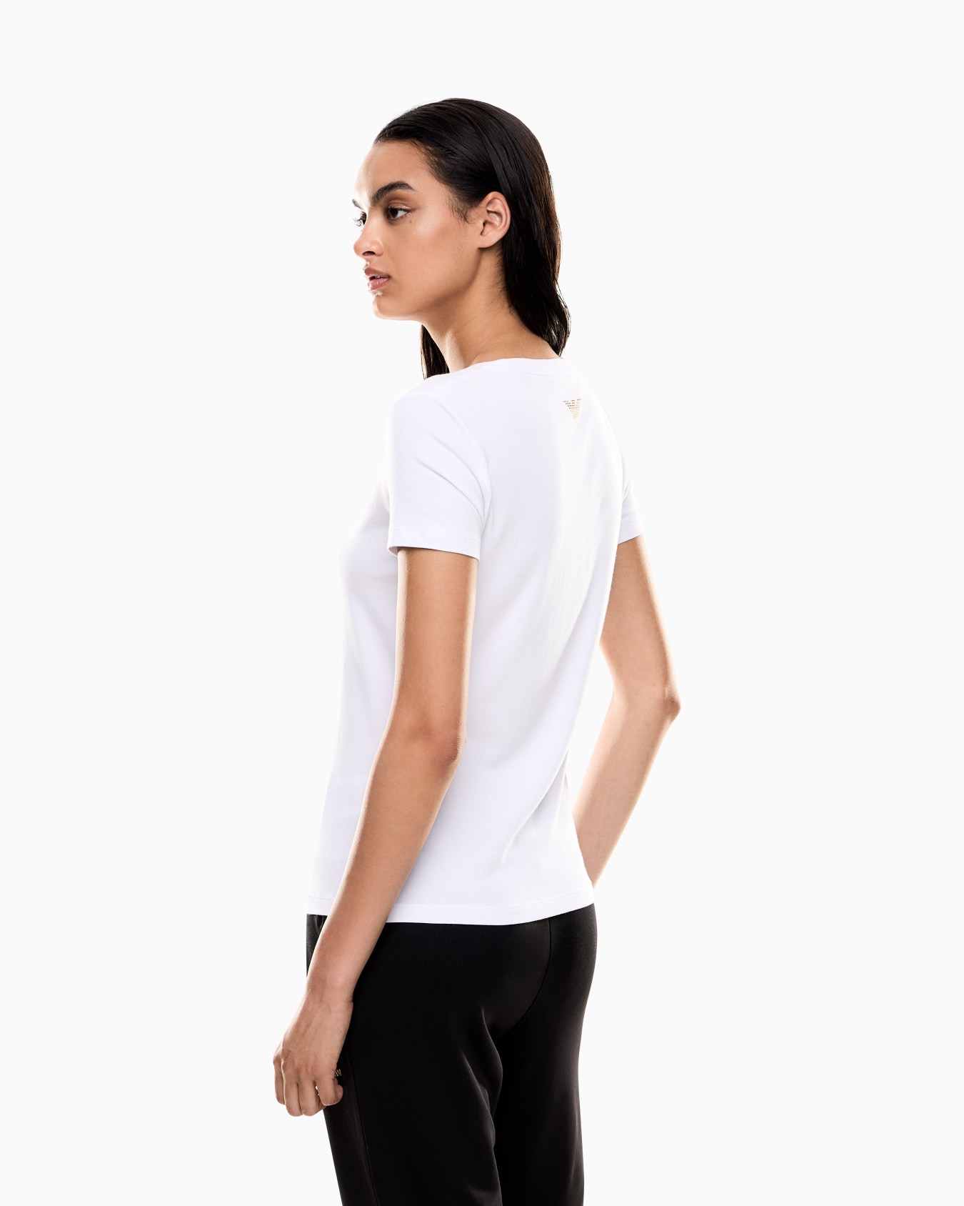 T-shirt grand logo Evolution en mélange de coton et modal stretch Diapositive 2