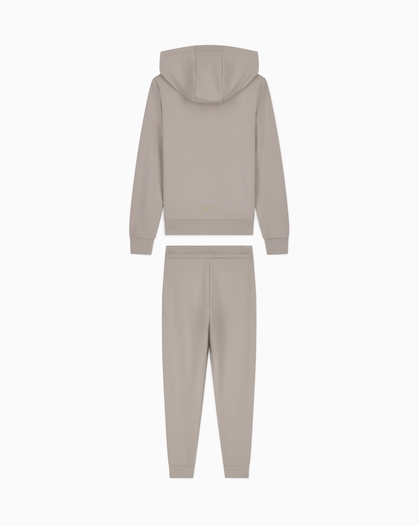 Viscose suit with a zip-up hoodie and micro-studs Tracksuit Slide 1