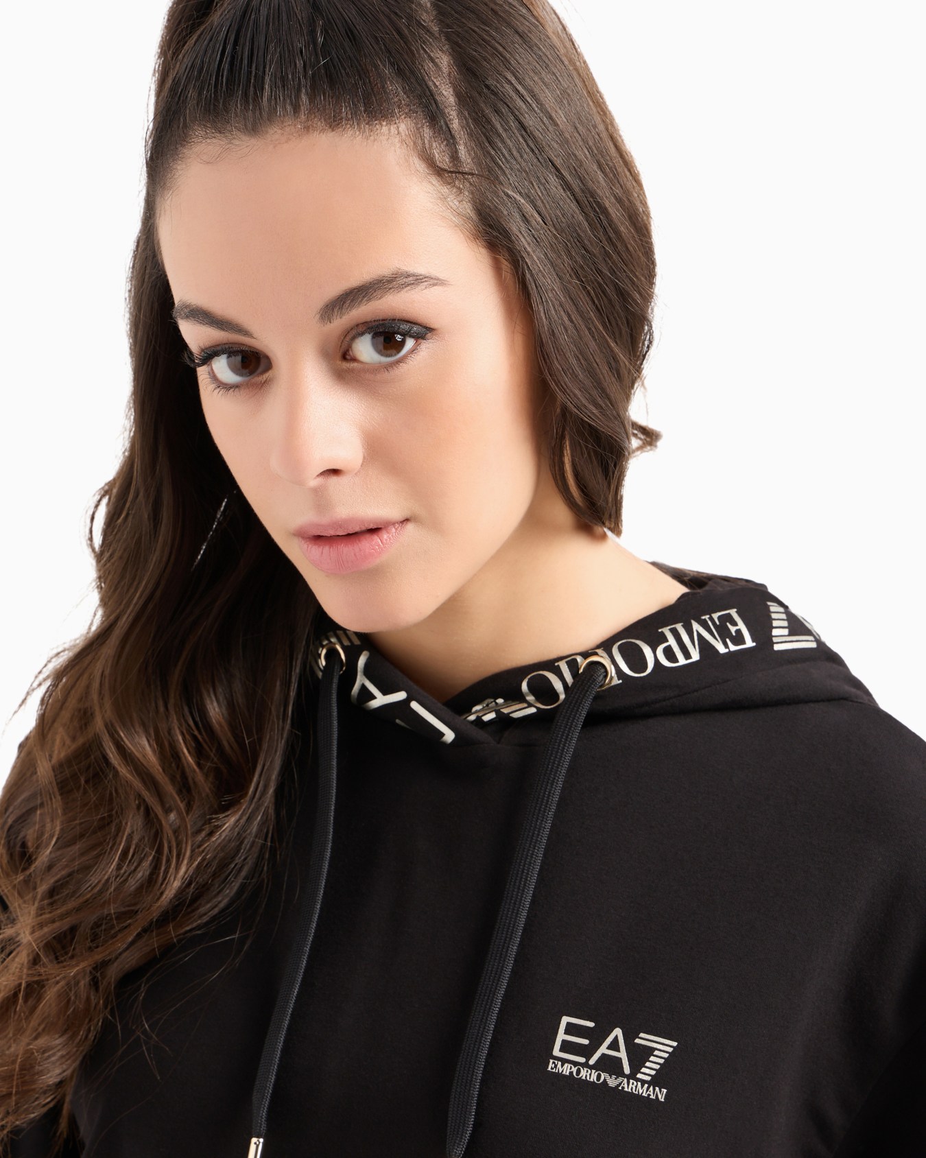 Stretch-cotton tracksuit with logo tape detail Slide 4
