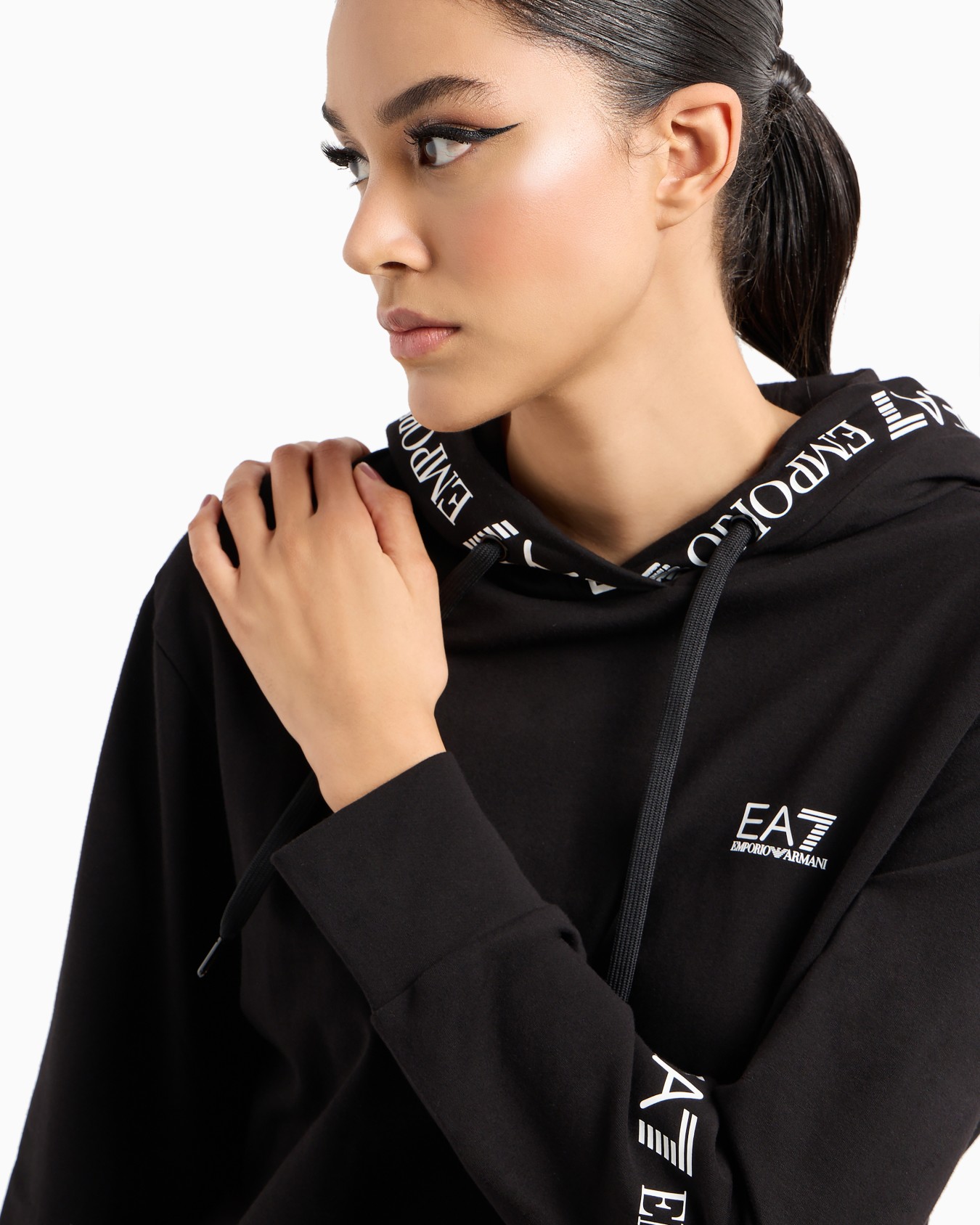 Stretch-cotton tracksuit with logo tape detail Slide 4