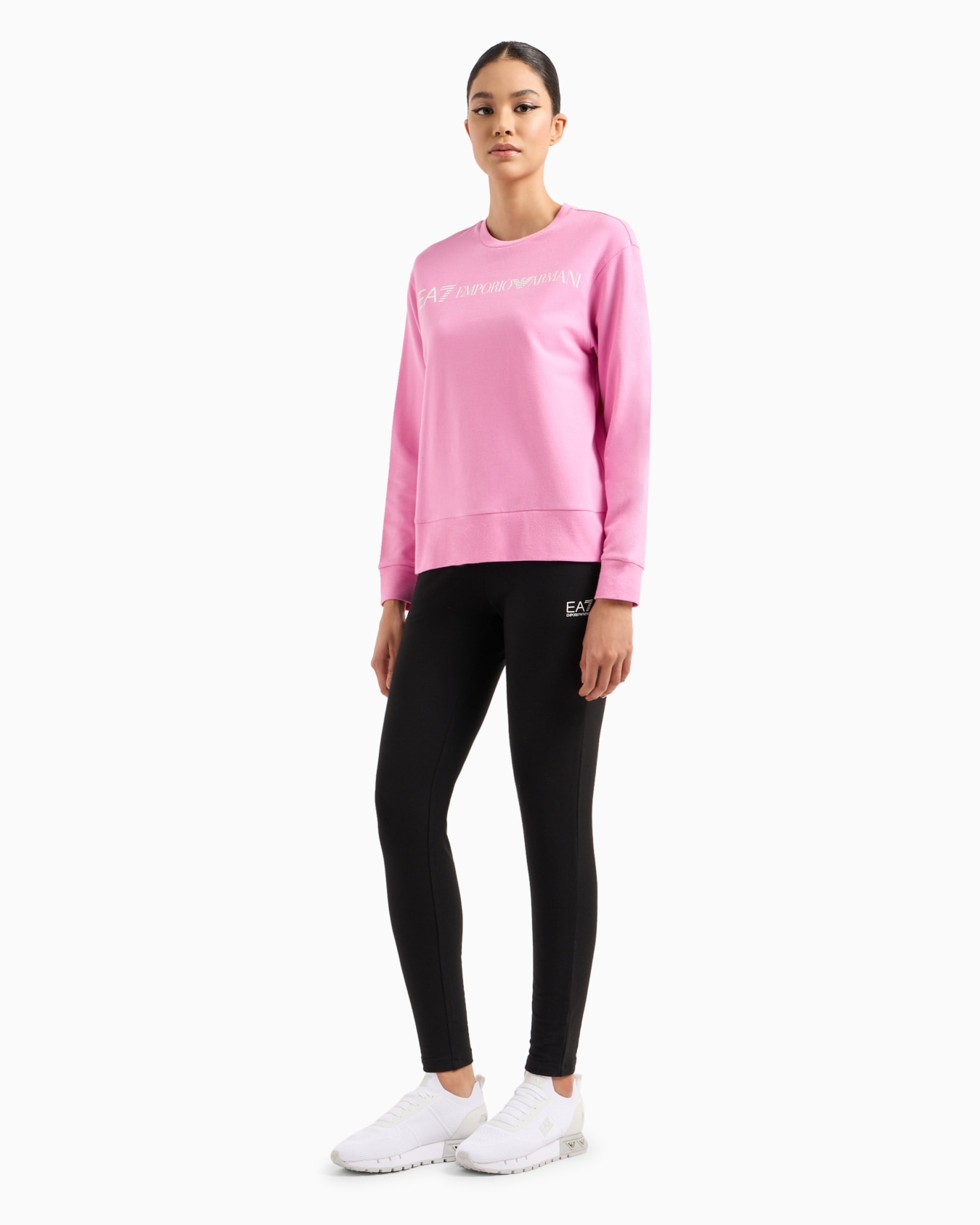 Stretch-cotton tracksuit with logo Slide 1