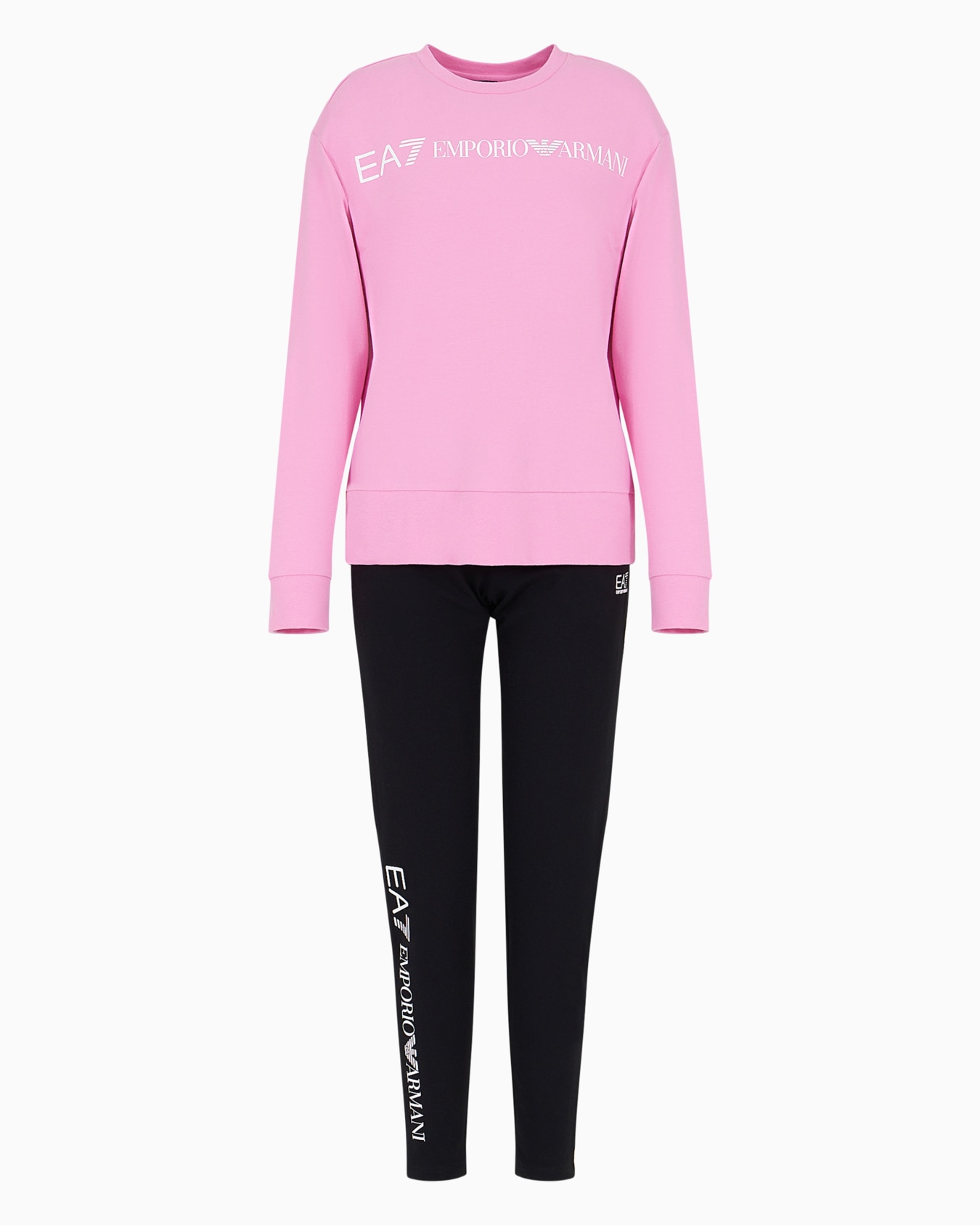 Stretch-cotton tracksuit with logo Slide 0