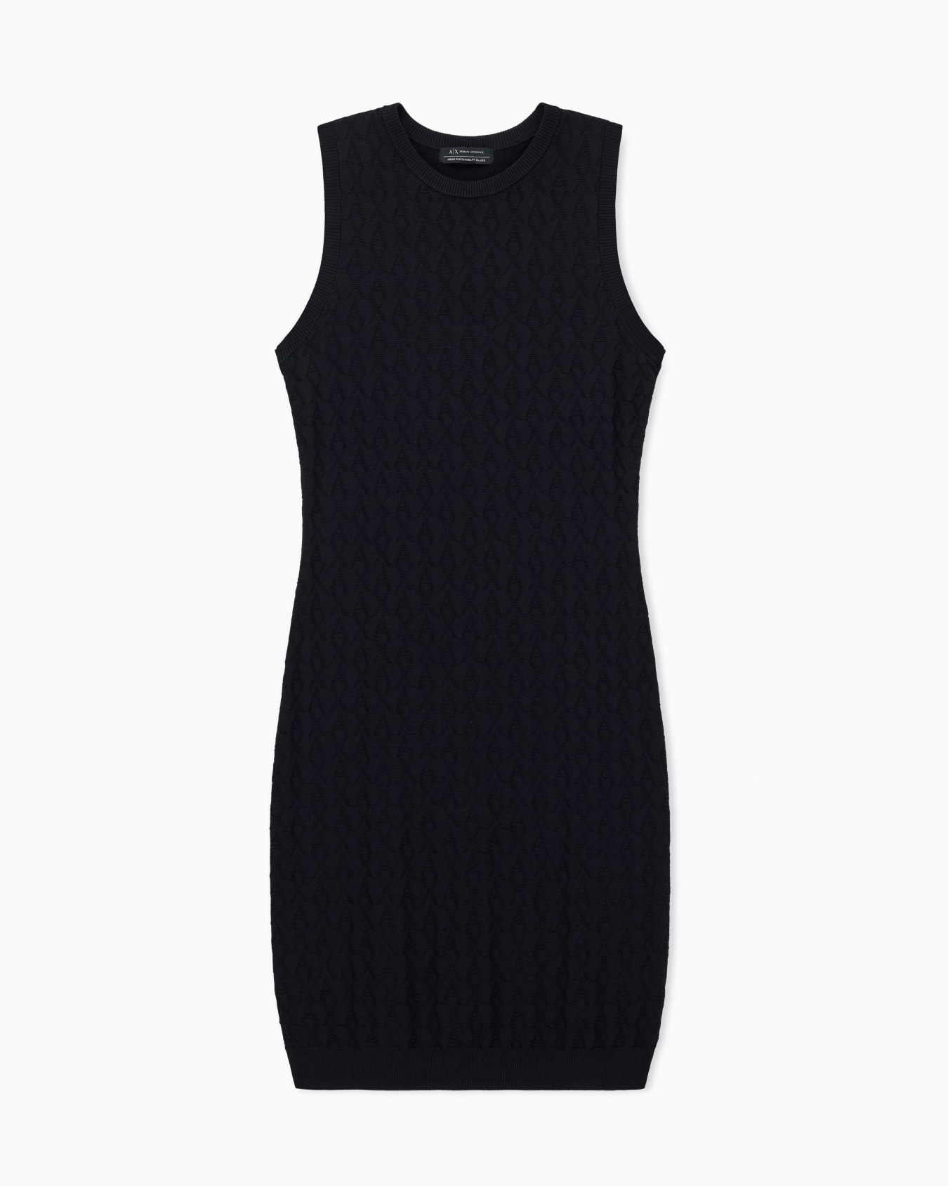 Sheath dress with allover logo Slide 0