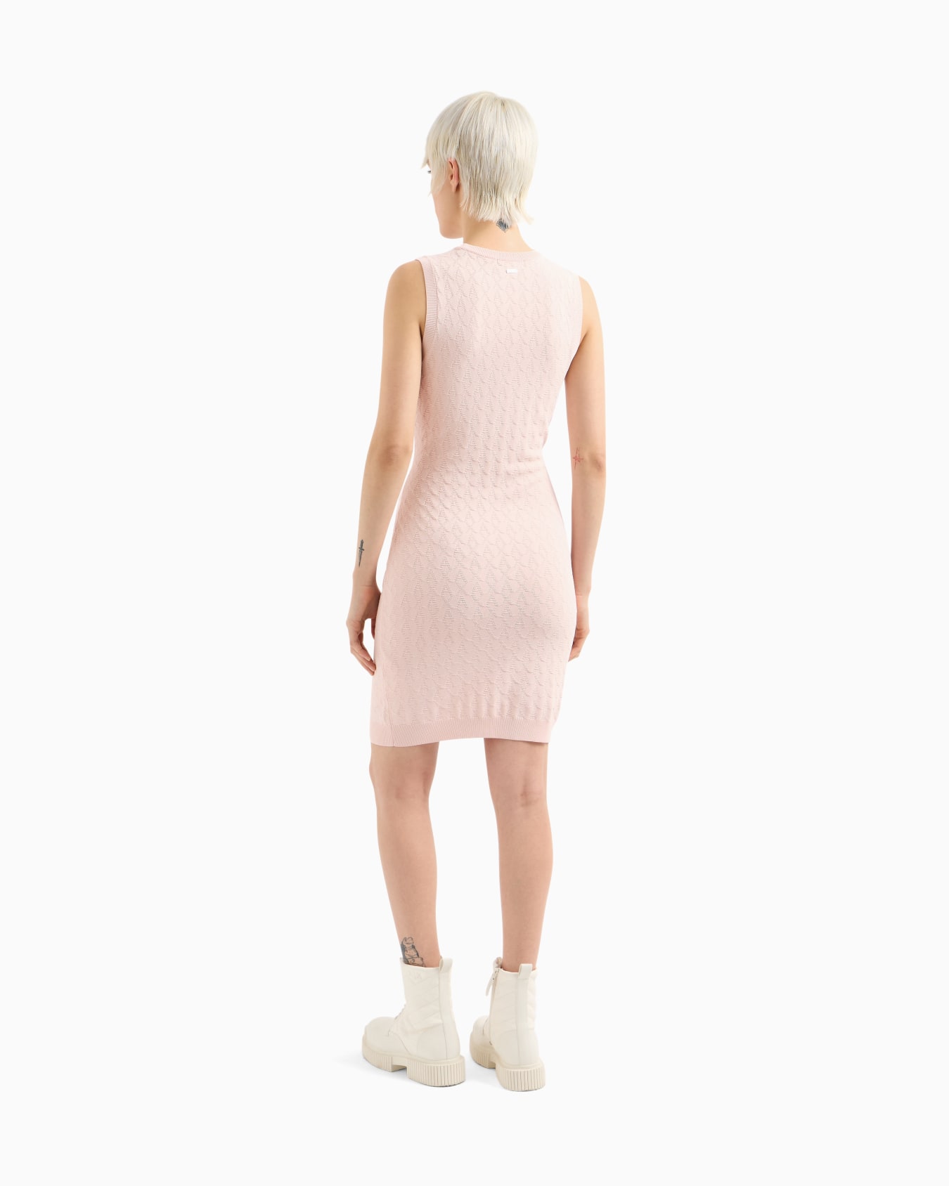 Sheath dress with allover logo Slide 2