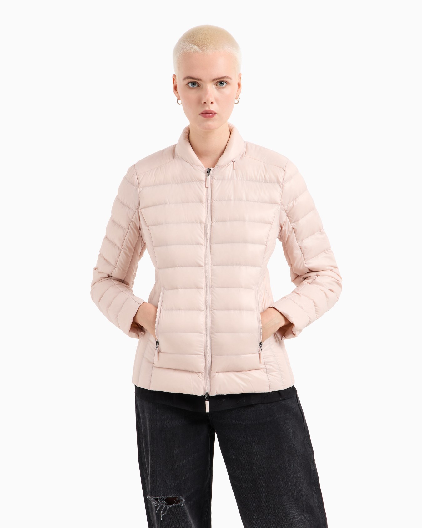 Shiny fabric down jacket Slide 1